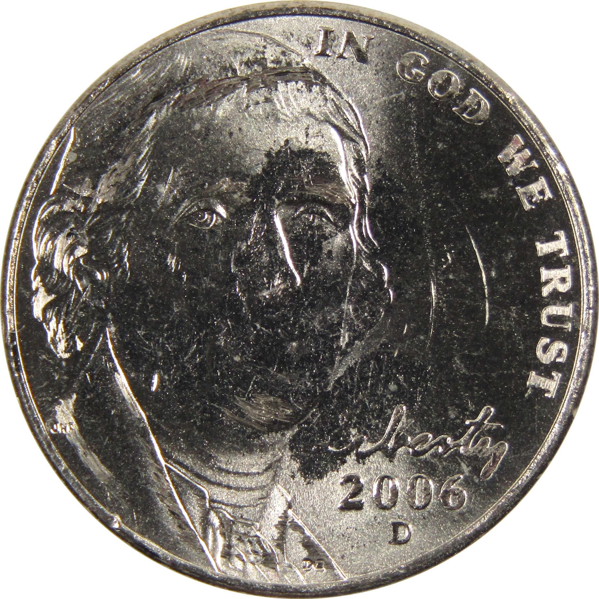 2006 D Jefferson Nickel BU Uncirculated 5c Coin