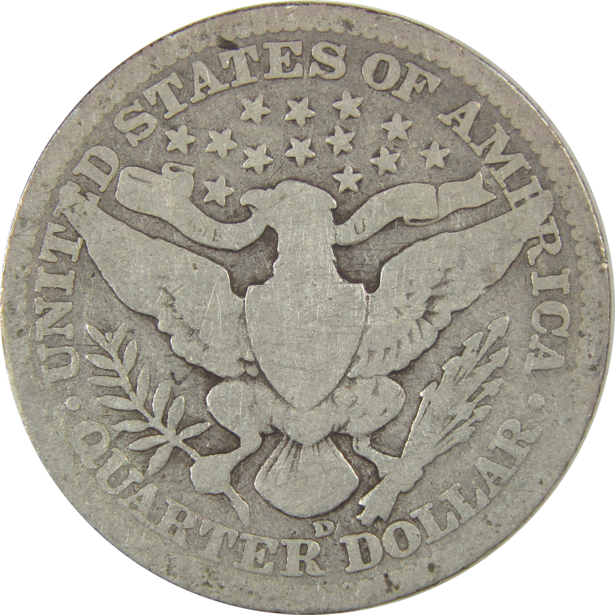 1911 D Barber Quarter G Good Silver 25c Coin SKU:I21841