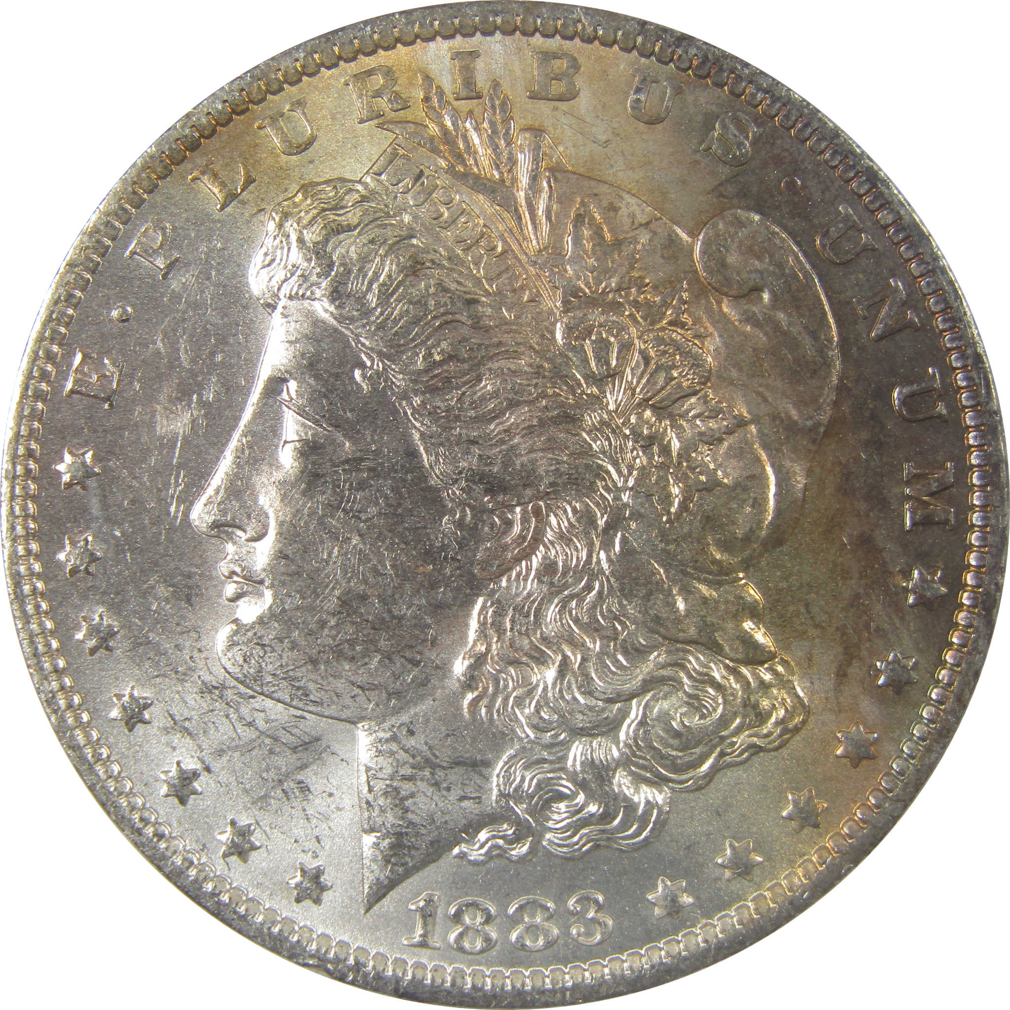 1883 O Morgan Silver Dollar Uncirculated Mint State Toned SKU:I24882