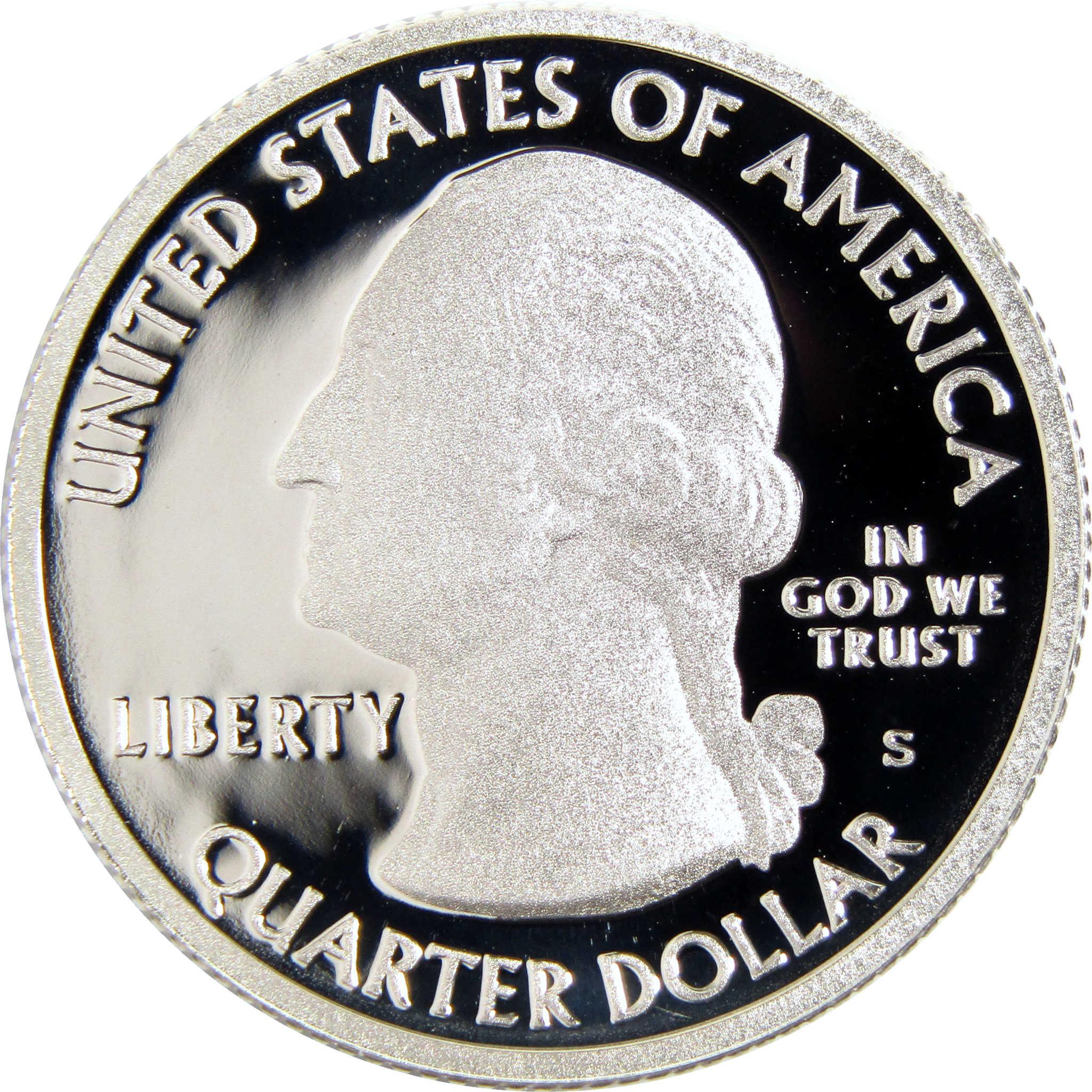 Proof Washington quarter dollar coin, Liberty and In God We Trust, collectible currency