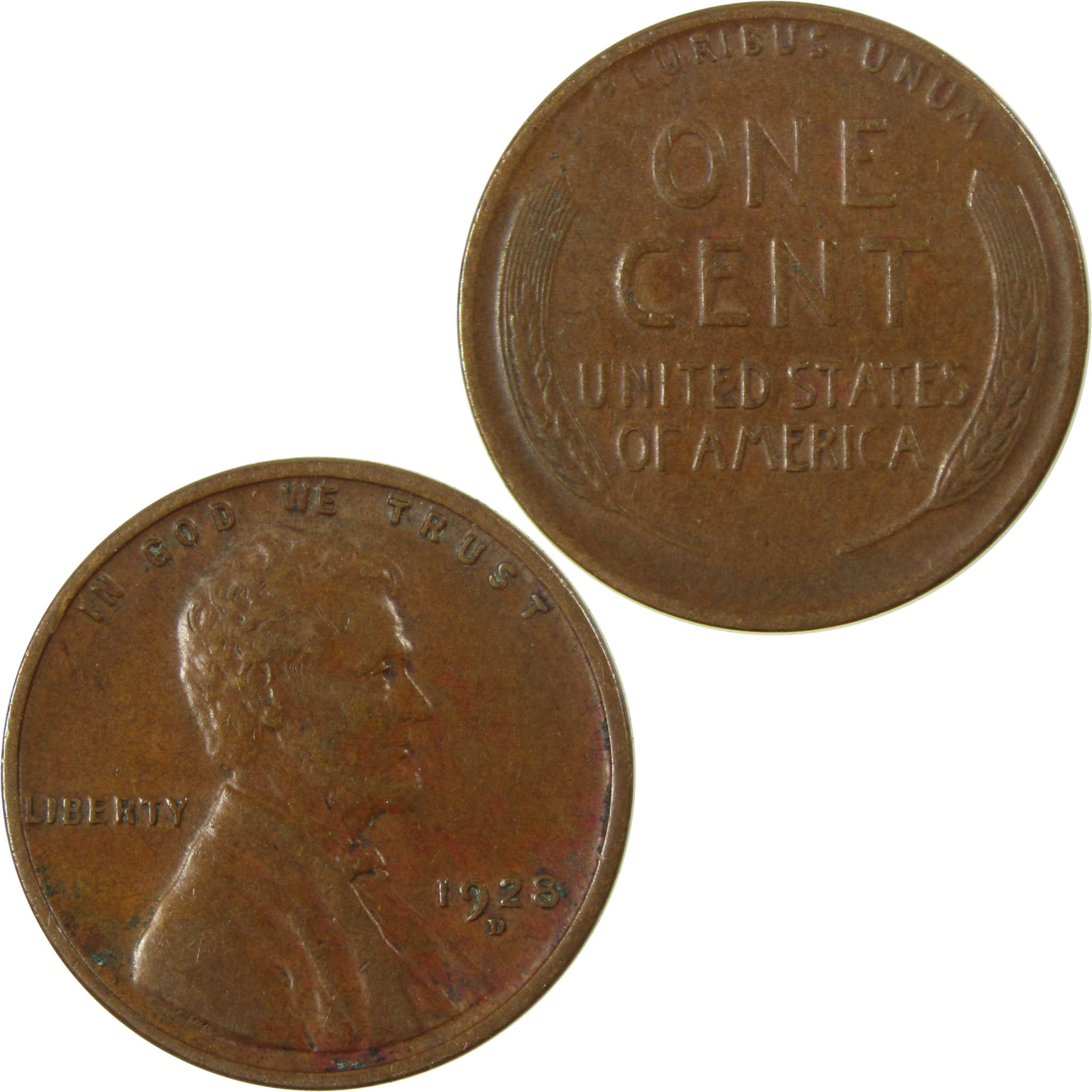 1928 D Lincoln Wheat Cent VF Very Fine Penny 1c Coin SKU:I27590