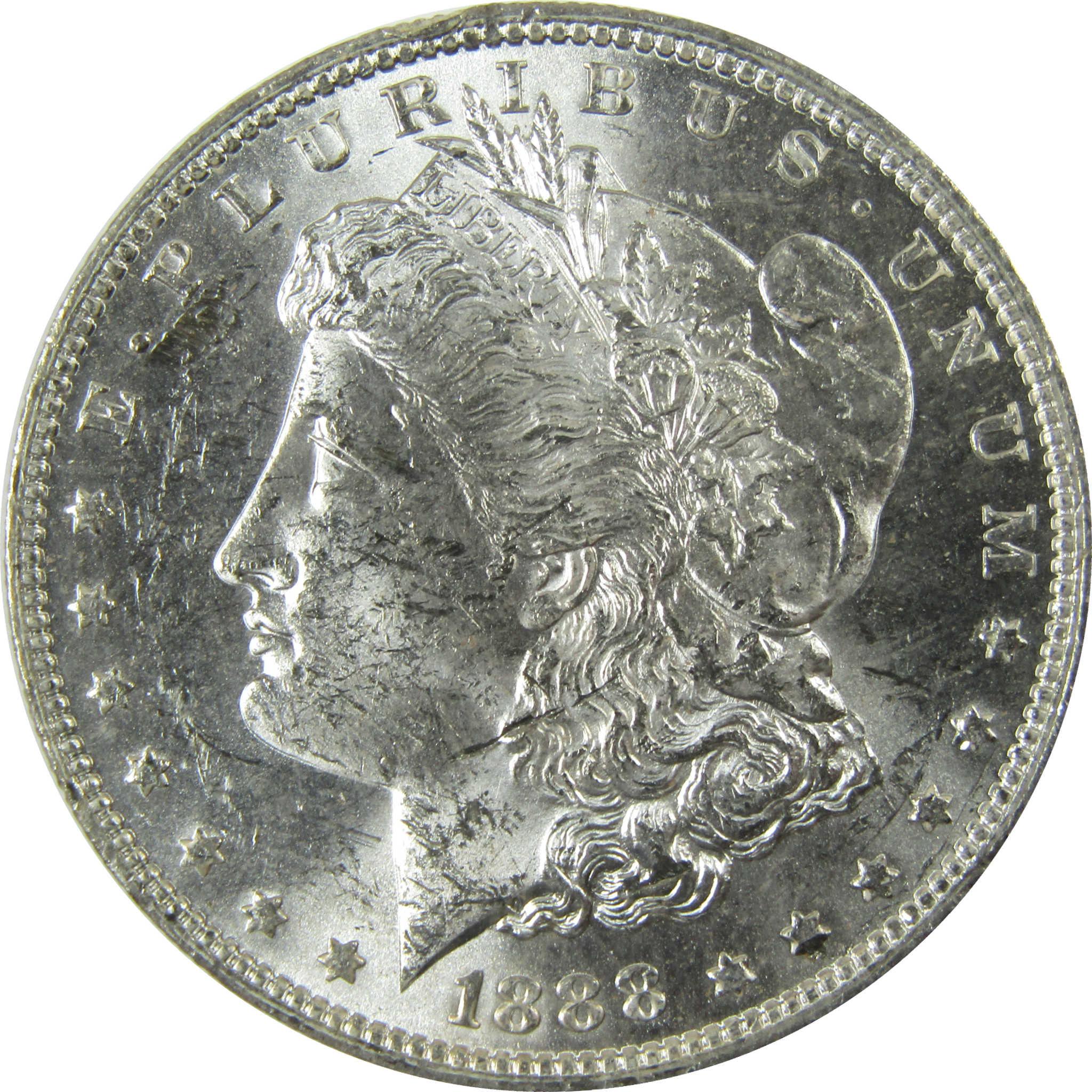 1888 O Morgan Silver Dollar Uncirculated Mint State $1 Coin SKU:I27772 - Morgan coin - Morgan silver dollar - Morgan silver dollar for sale - Profile Coins & Collectibles