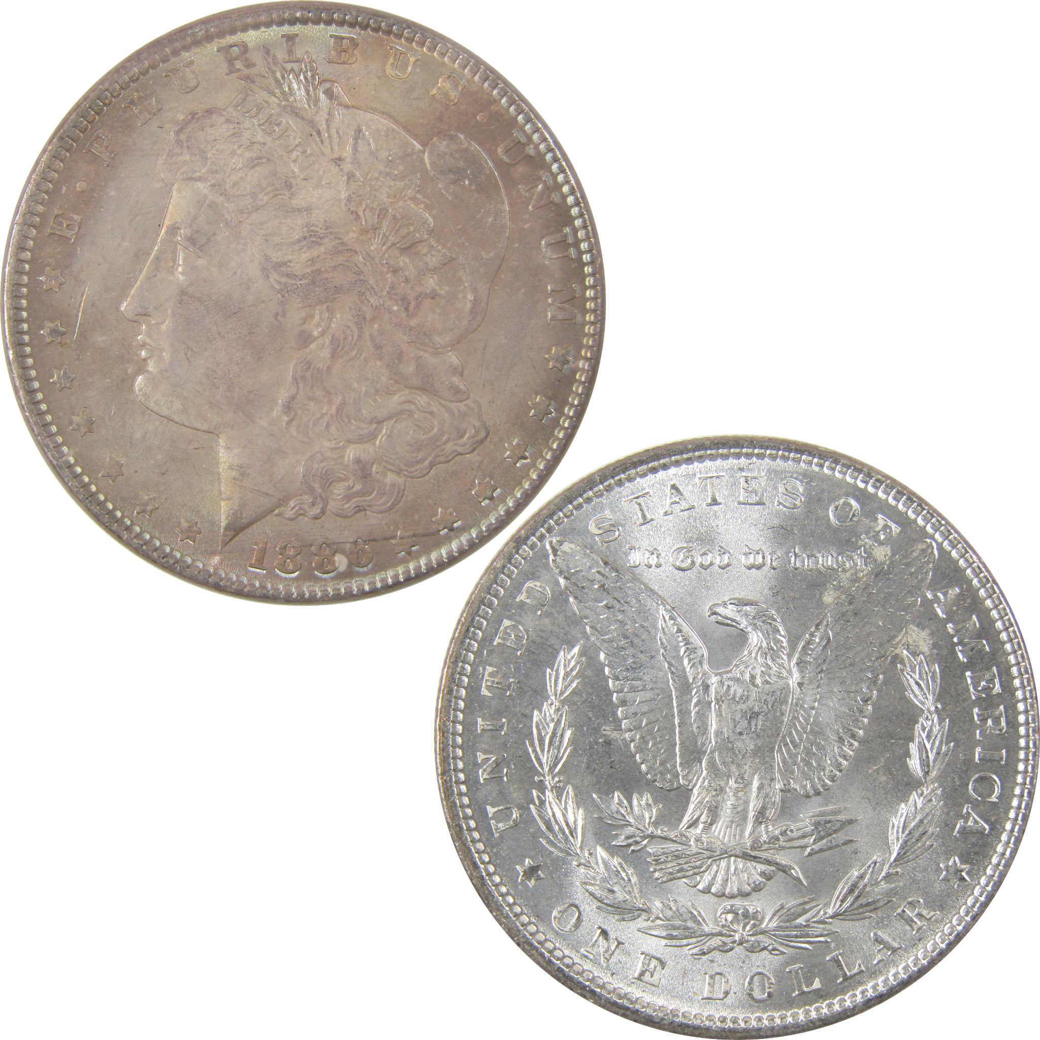 1886 Morgan Silver Dollar Uncirculated Mint State Toned SKU:I24414