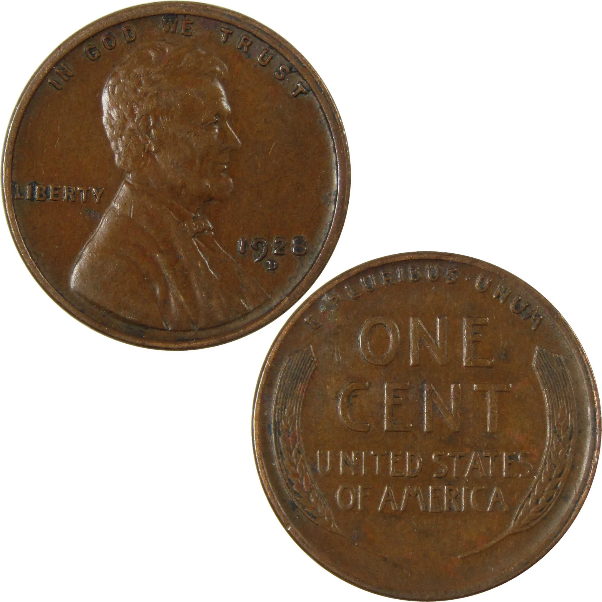 1928 D Lincoln Wheat Cent VF Very Fine Penny 1c Coin SKU:I27609
