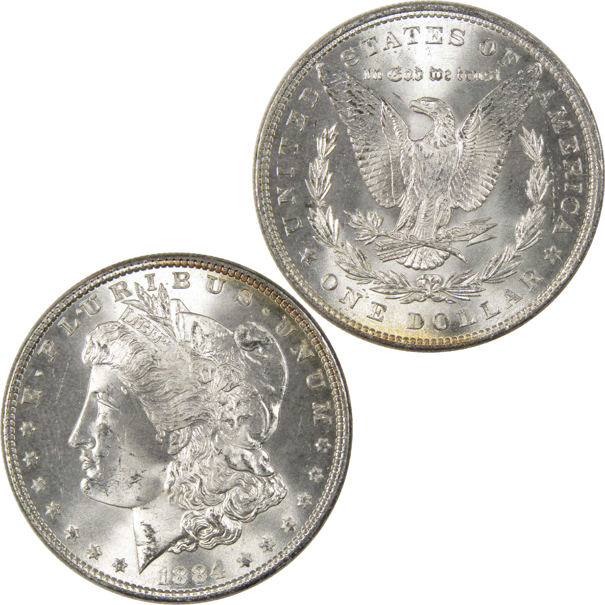 1884 Morgan Dollar BU Choice Uncirculated Silver $1 Coin - Morgan coin - Morgan silver dollar - Morgan silver dollar for sale - Profile Coins & Collectibles