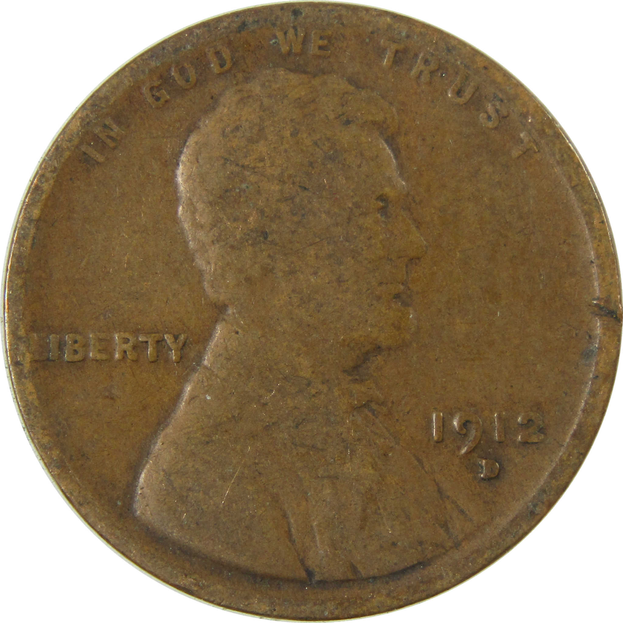 1912 D Lincoln Wheat Cent G Good Penny 1c Coin Collectible SKU:I27162
