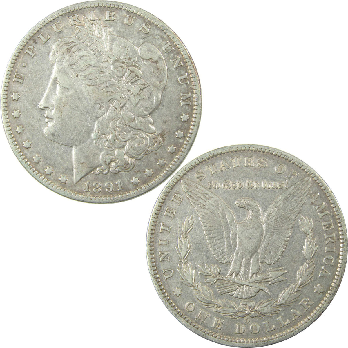 1891 O VAM-1A1 E on Rev Top 100 Morgan Silver Dollar XF SKU:I25342 - Morgan coin - Morgan silver dollar - Morgan silver dollar for sale - Profile Coins & Collectibles