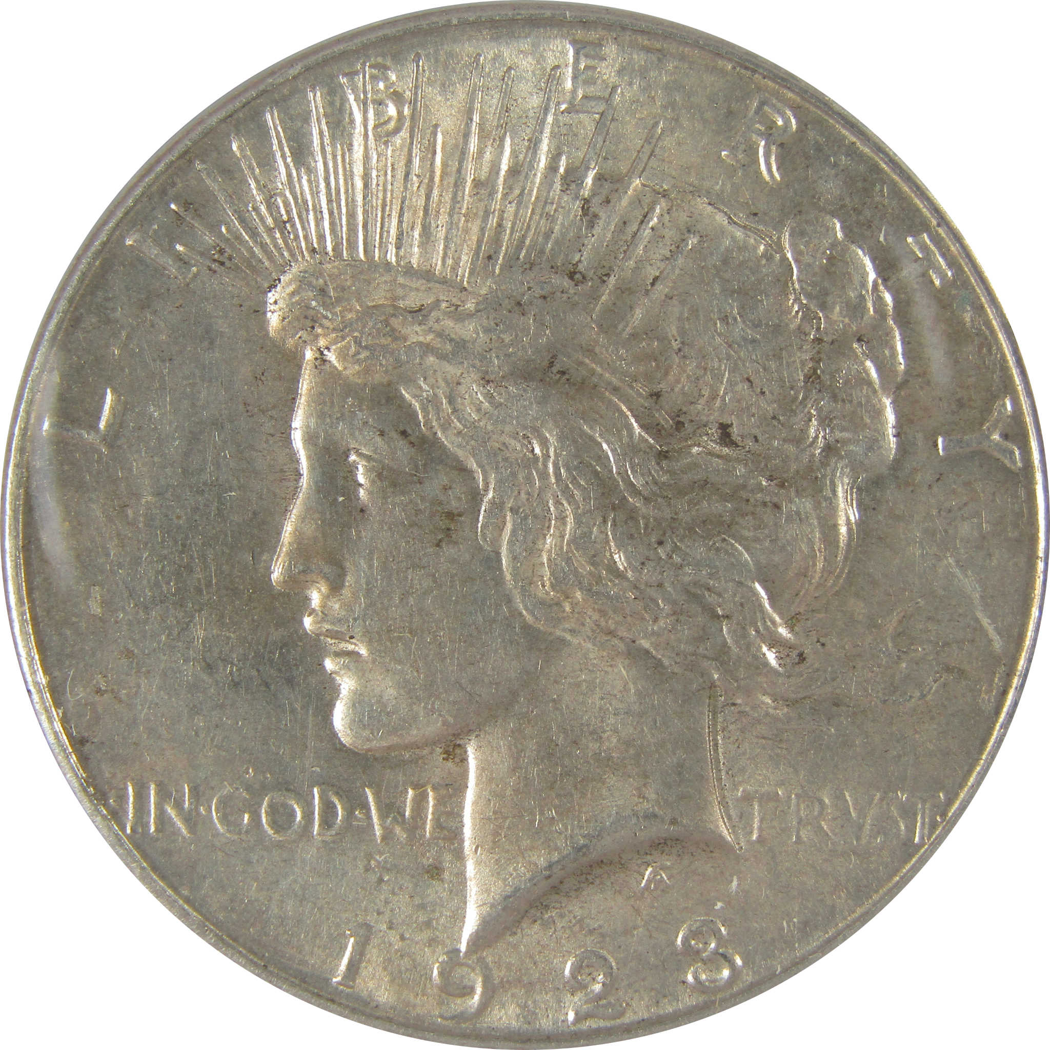 1923 S Peace Dollar AU 50 ANACS Silver $1 Coin SKU:I23057