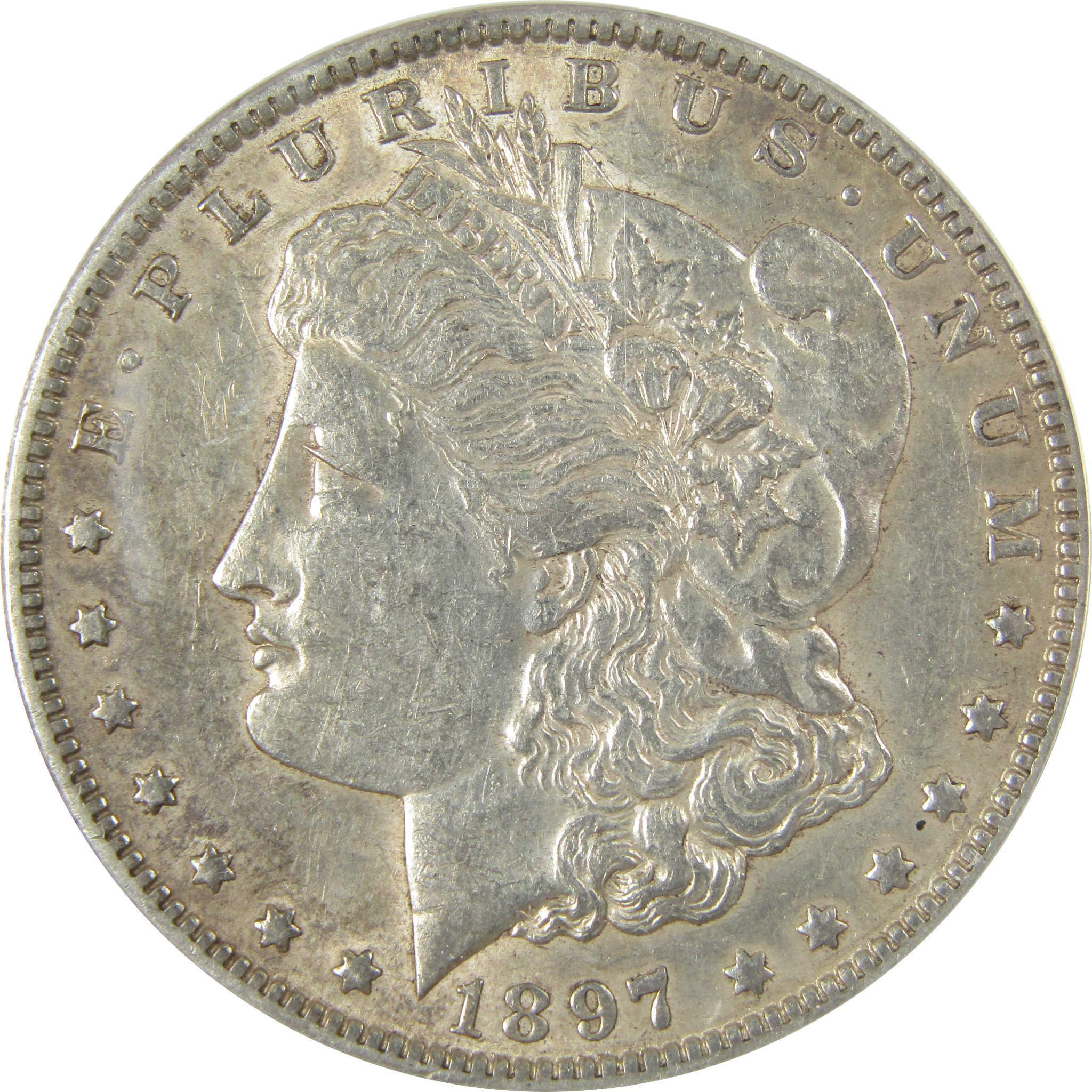 1897 O Morgan Silver Dollar AU 50 ANACS $1 Coin SKU:CP586 - Morgan coin - Morgan silver dollar - Morgan silver dollar for sale - Profile Coins & Collectibles