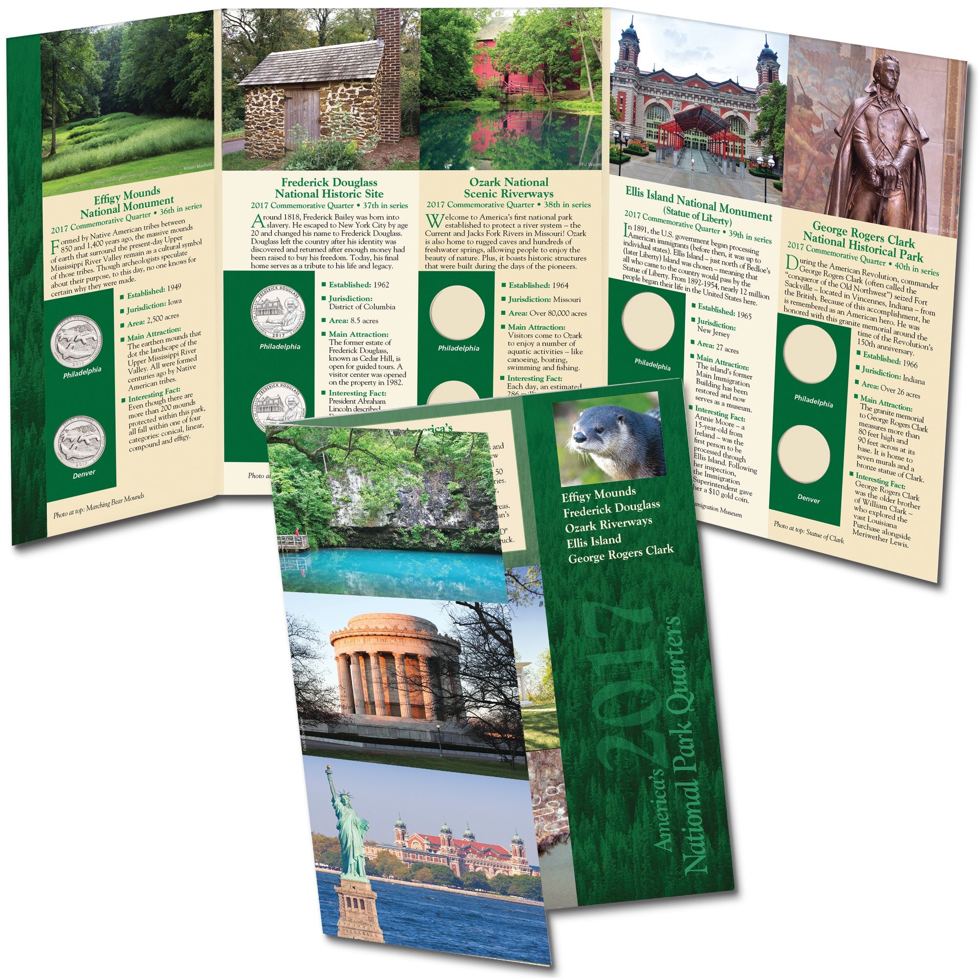 2017 America's National Park Quarter Series Colorful Folder Littleton