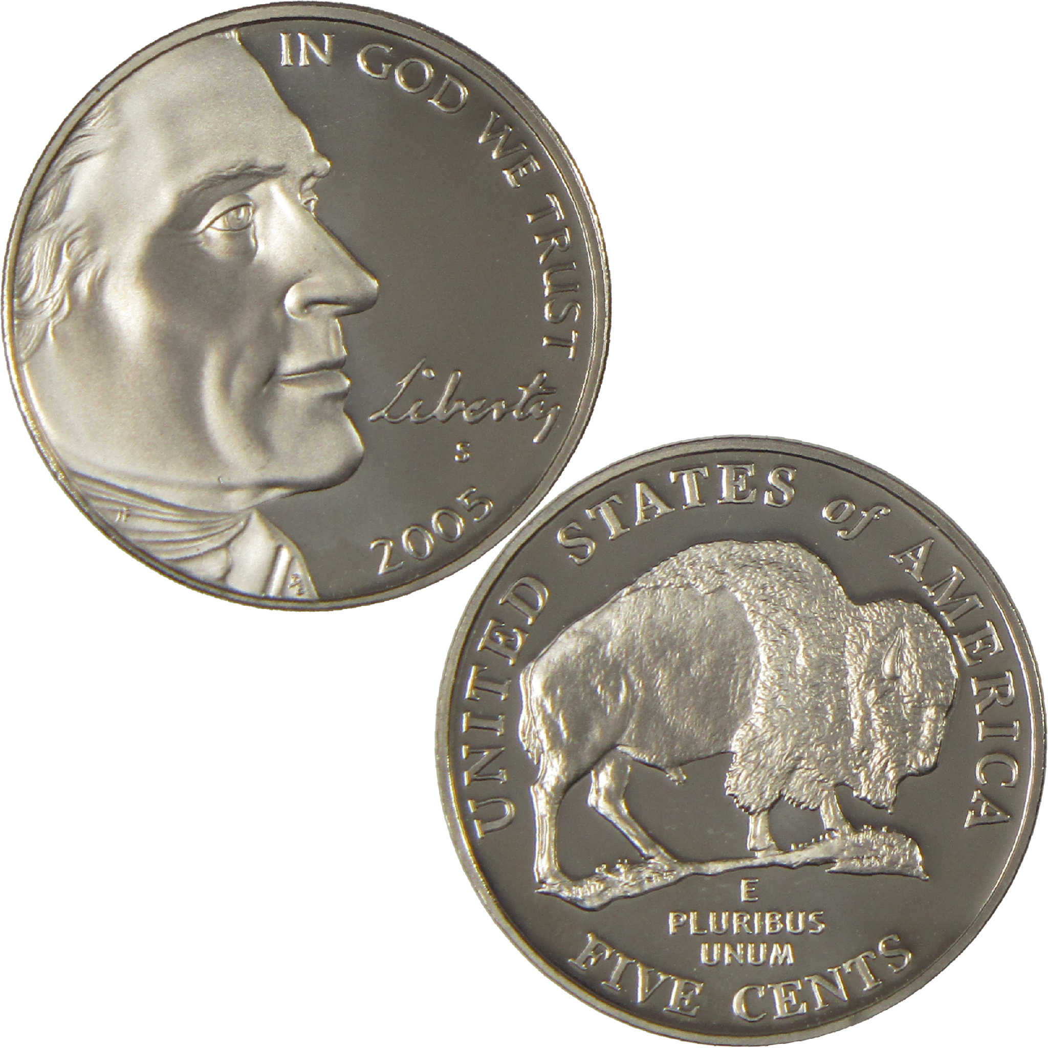 2005 S American Bison Jefferson Nickel Choice Proof 5c Coin