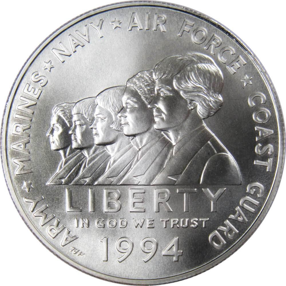 1994 W Women in Military Commemorative Silver Dollar Uncirculated