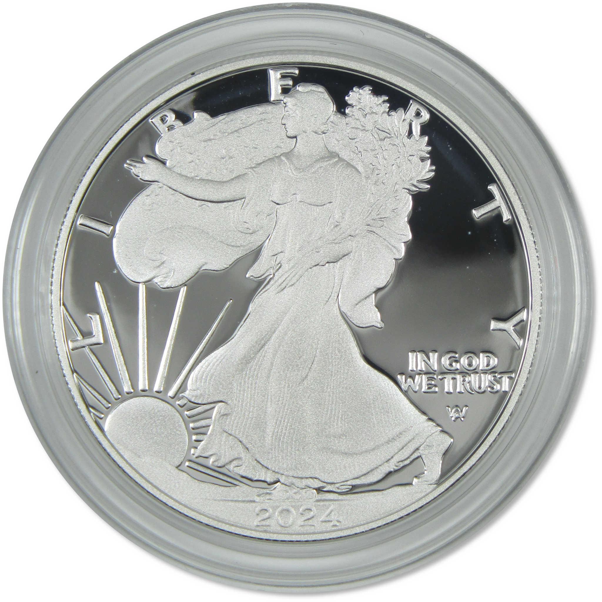 2024 S American Silver Eagle Choice Proof Bullion $1 Coin OGP COA