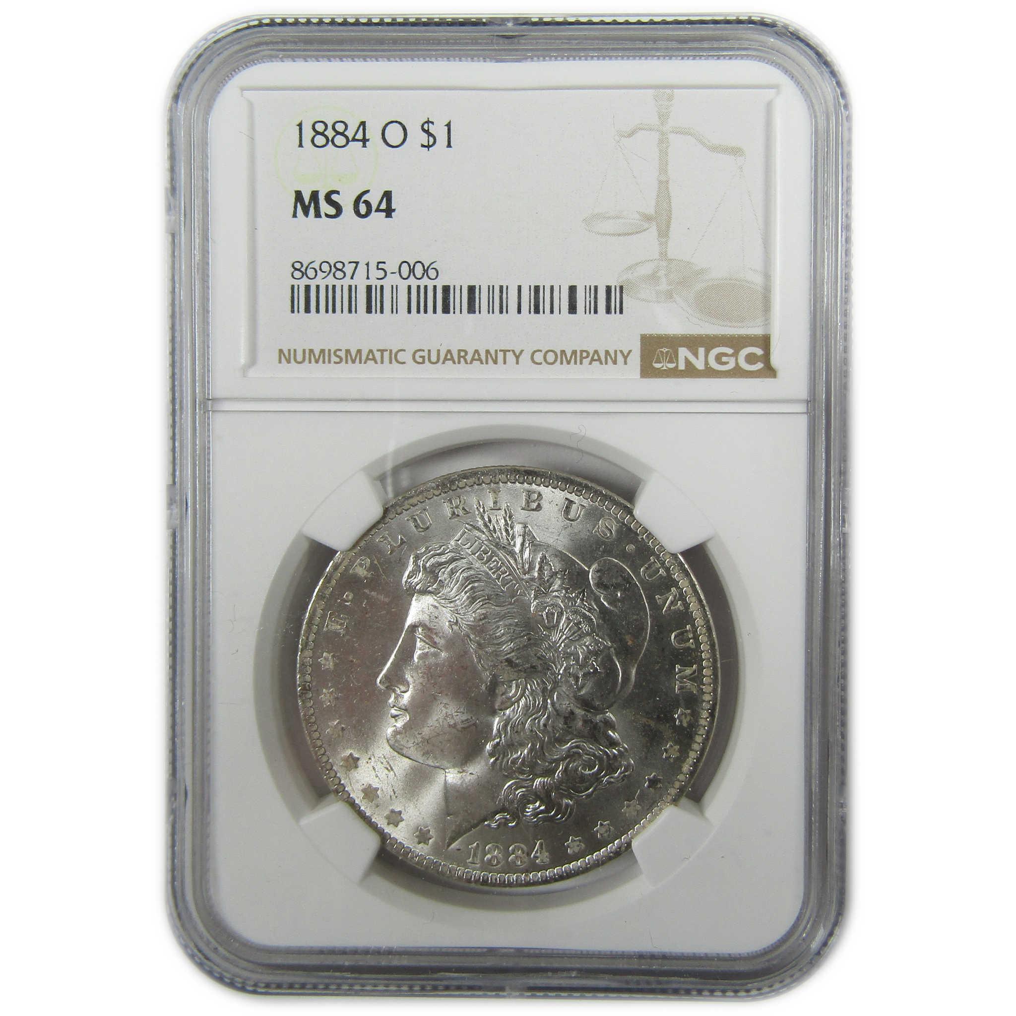 1884 O Morgan Silver Dollar MS 64 NGC Uncirculated $1 Coin SKU:I27902 - Morgan coin - Morgan silver dollar - Morgan silver dollar for sale - Profile Coins & Collectibles