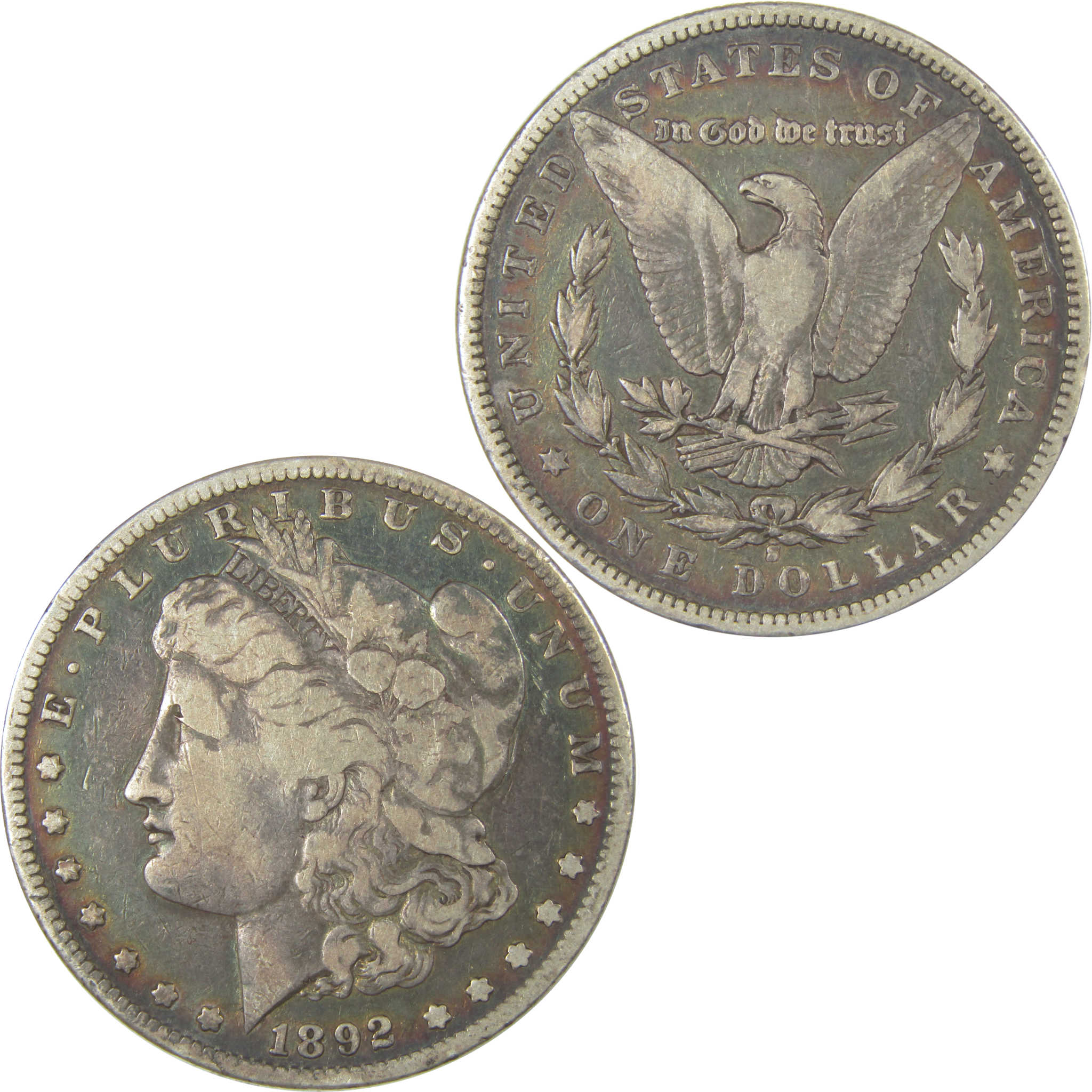 1892 S Morgan Dollar F Fine Silver $1 Coin SKU:CPC0973 - Morgan coin - Morgan silver dollar - Morgan silver dollar for sale - Profile Coins & Collectibles