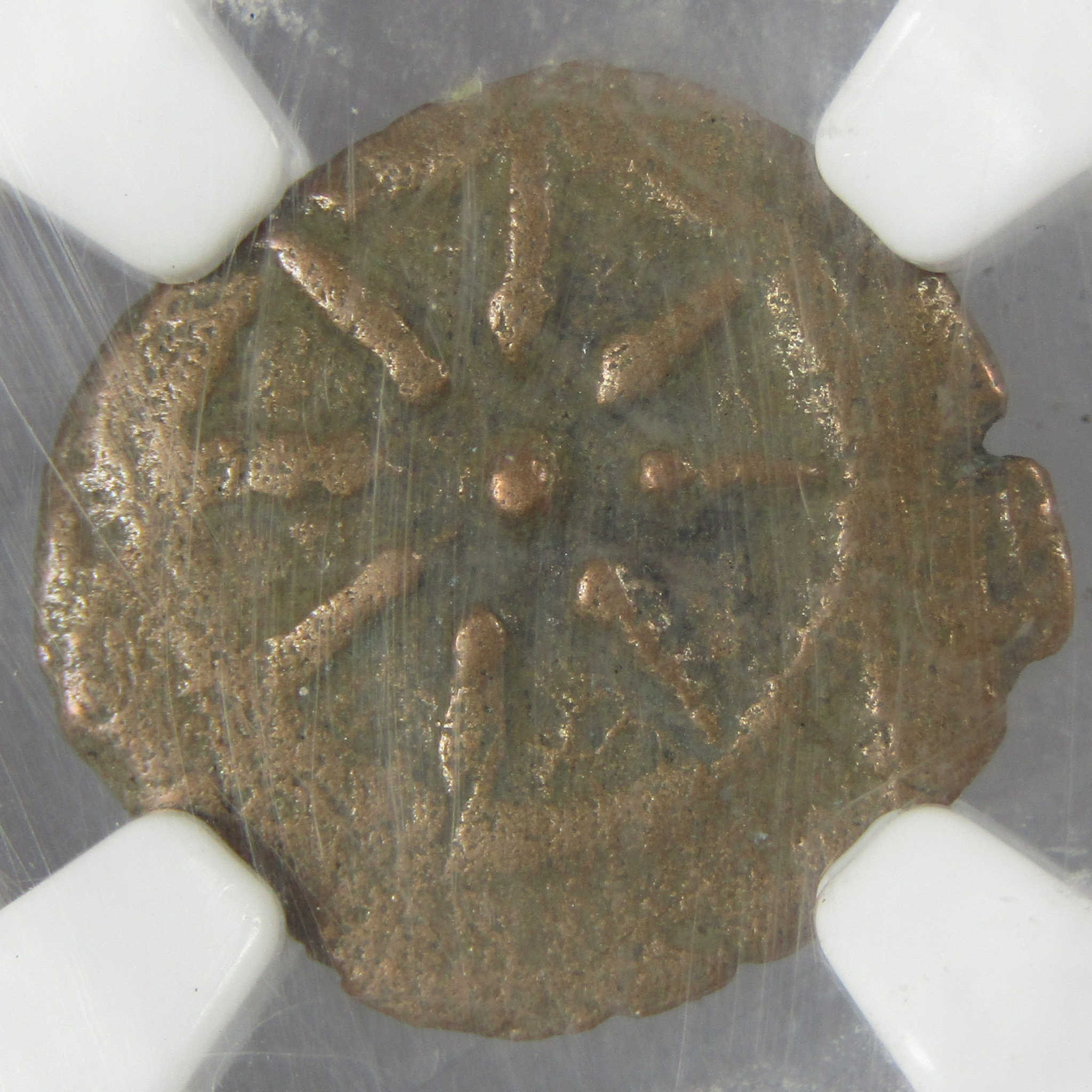 103-76 BC Alexander Jannaeus Copper Prutah Widow's Mite NGC SKU:CP747