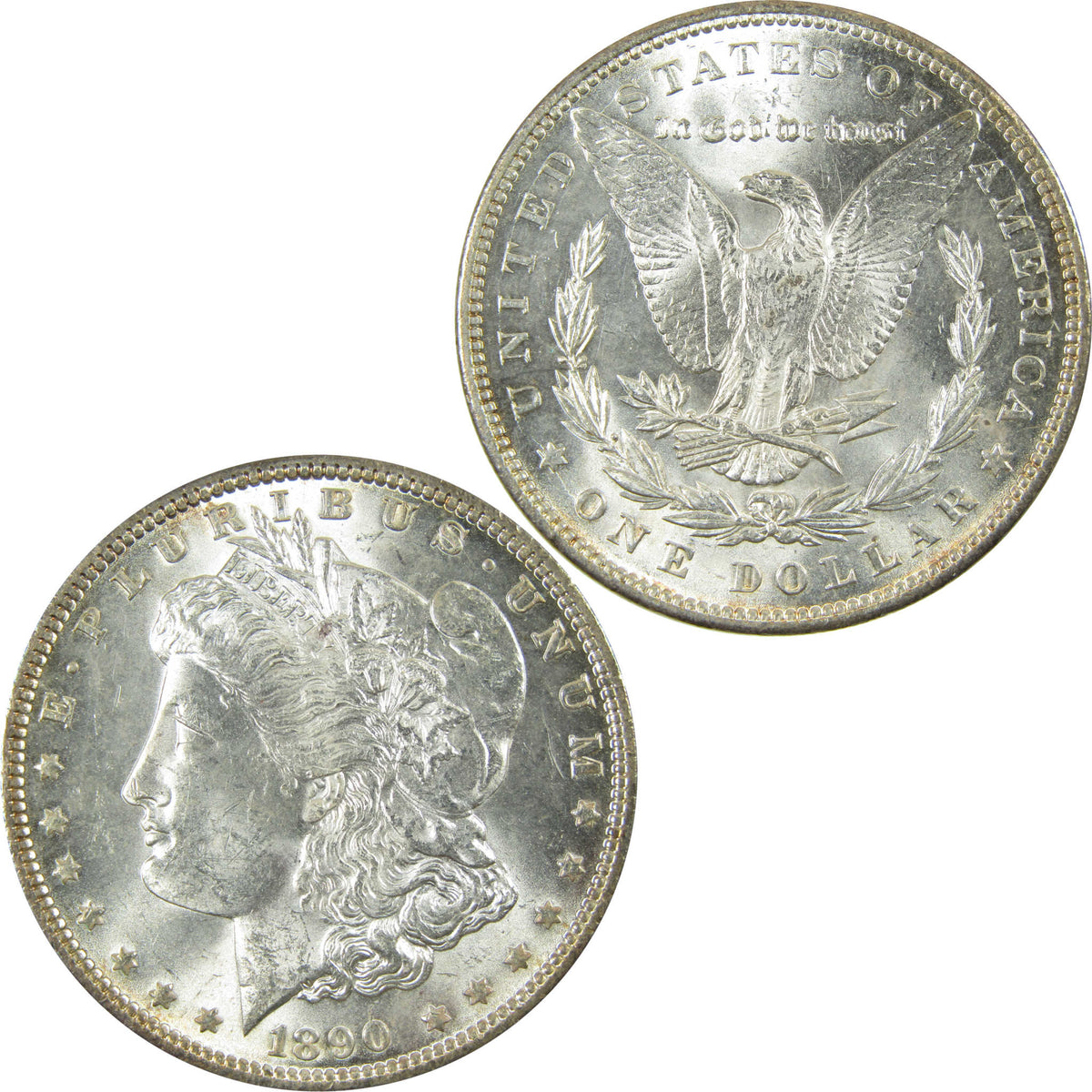 1890 Morgan Silver Dollar Uncirculated Mint State $1 Coin SKU:CP1687