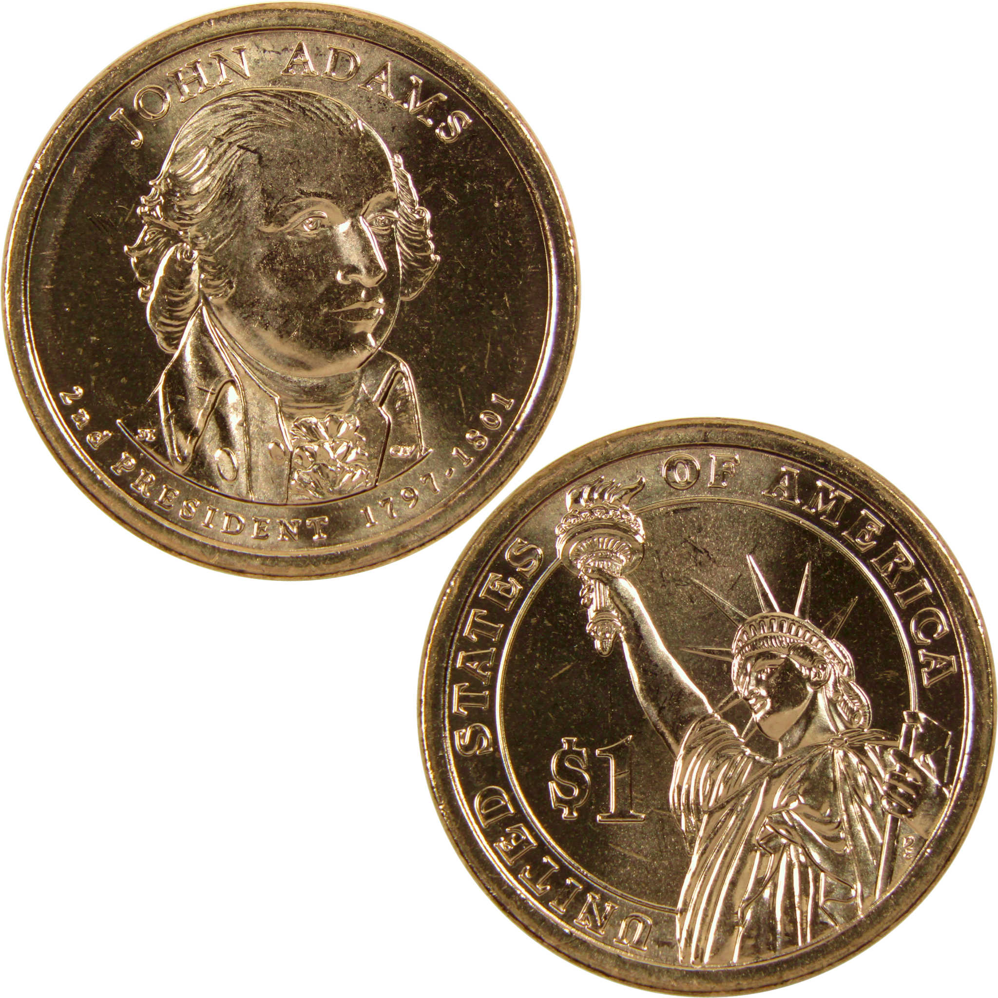 2007 D John Adams Presidential Dollar BU Uncirculated $1 Coin