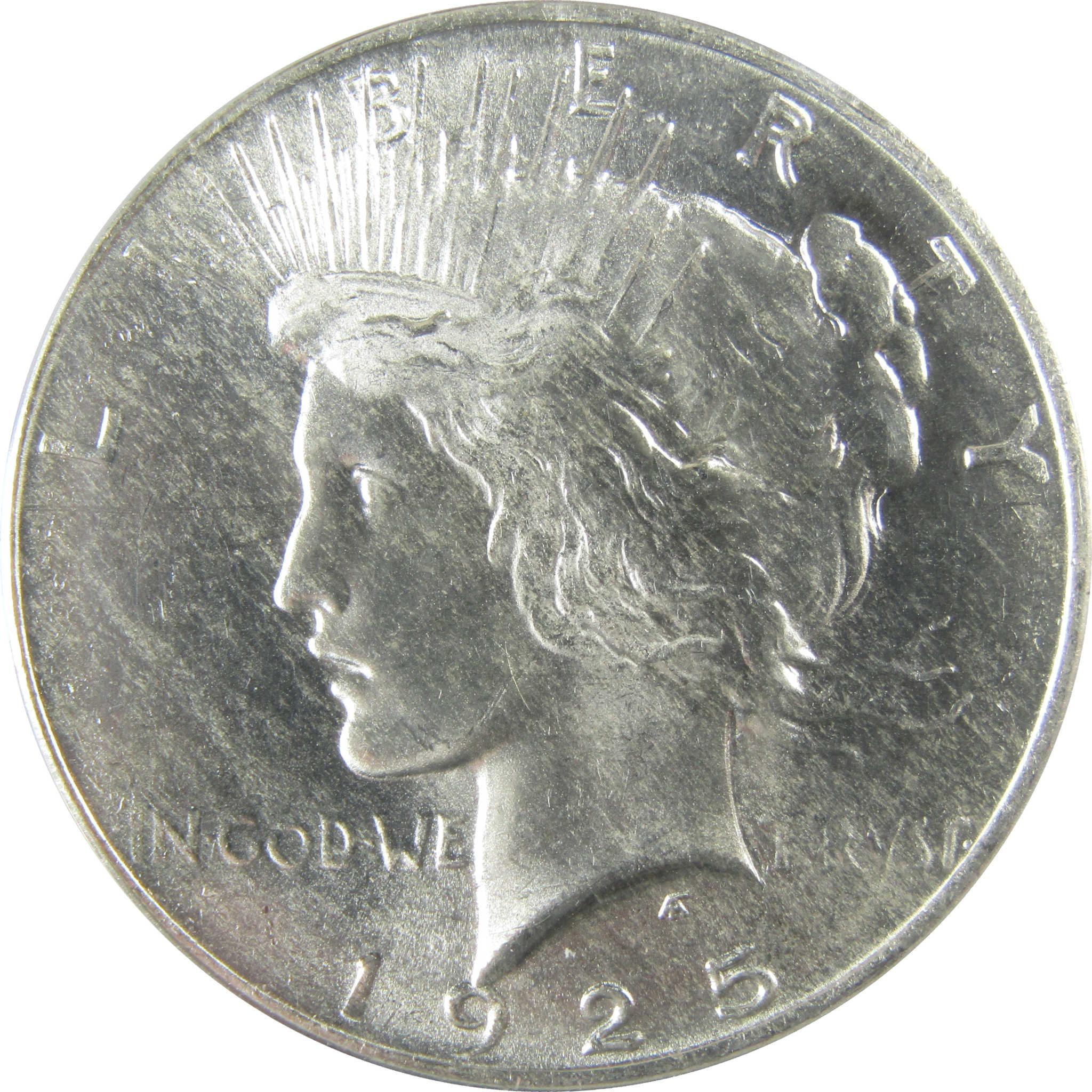 1925 Peace Silver Dollar MS 65 ANACS Uncirculated $1 Coin SKU:I28084