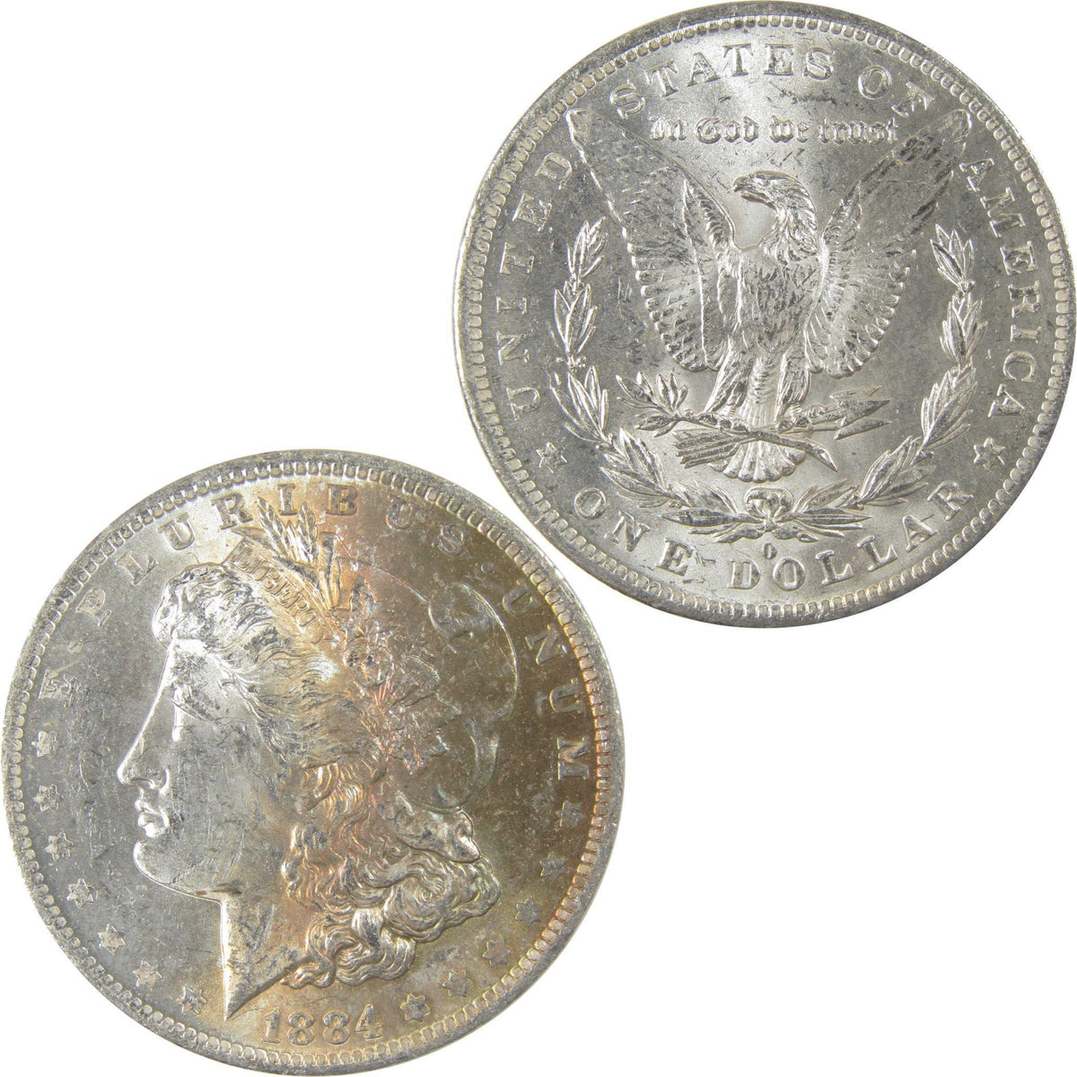 1884 O Morgan Silver Dollar BU Choice Uncirculated Toned SKU:I24183