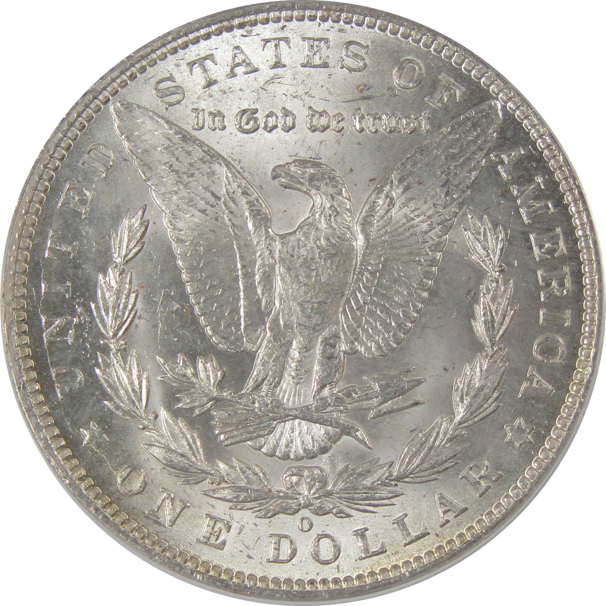 1885 O Morgan Dollar MS 62 ANACS Silver Toned Obverse SKU:CP181