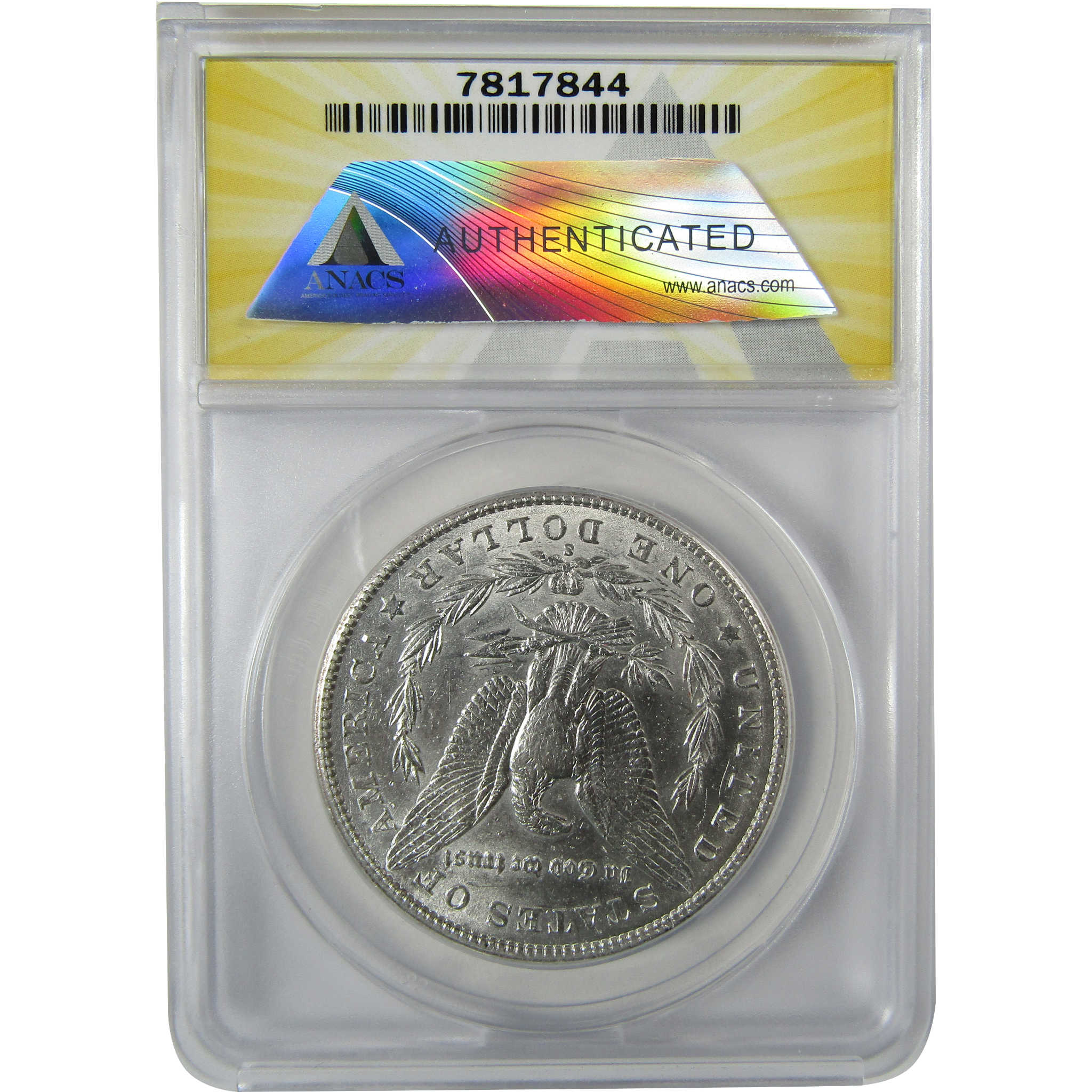 1900 S Morgan Silver Dollar AU 50 ANACS $1 Coin Collectible SKU:CP854 - Morgan coin - Morgan silver dollar - Morgan silver dollar for sale - Profile Coins & Collectibles