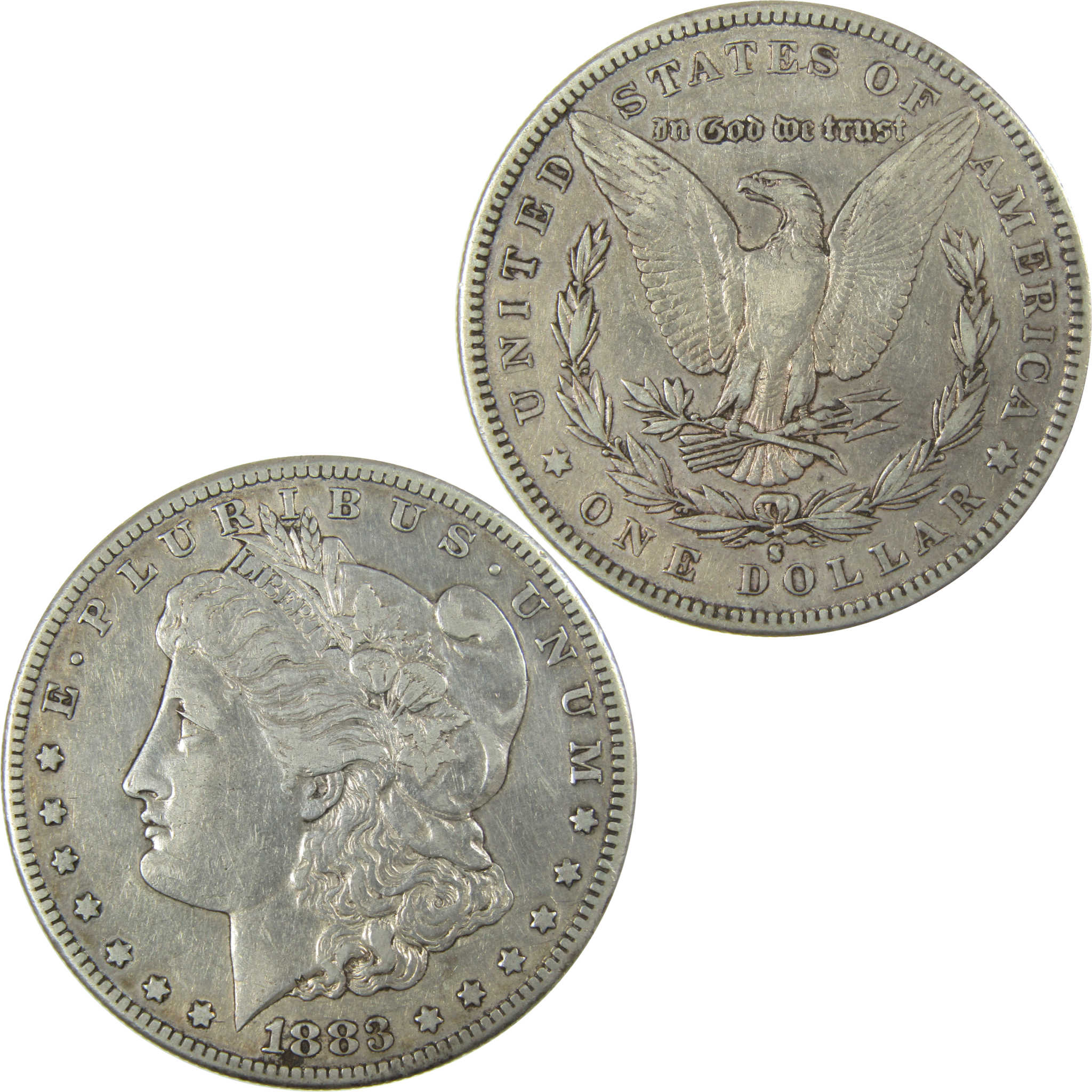 1883 S Morgan Silver Dollar XF EF Extremely Fine Details SKU:I28099 - Morgan coin - Morgan silver dollar - Morgan silver dollar for sale - Profile Coins & Collectibles