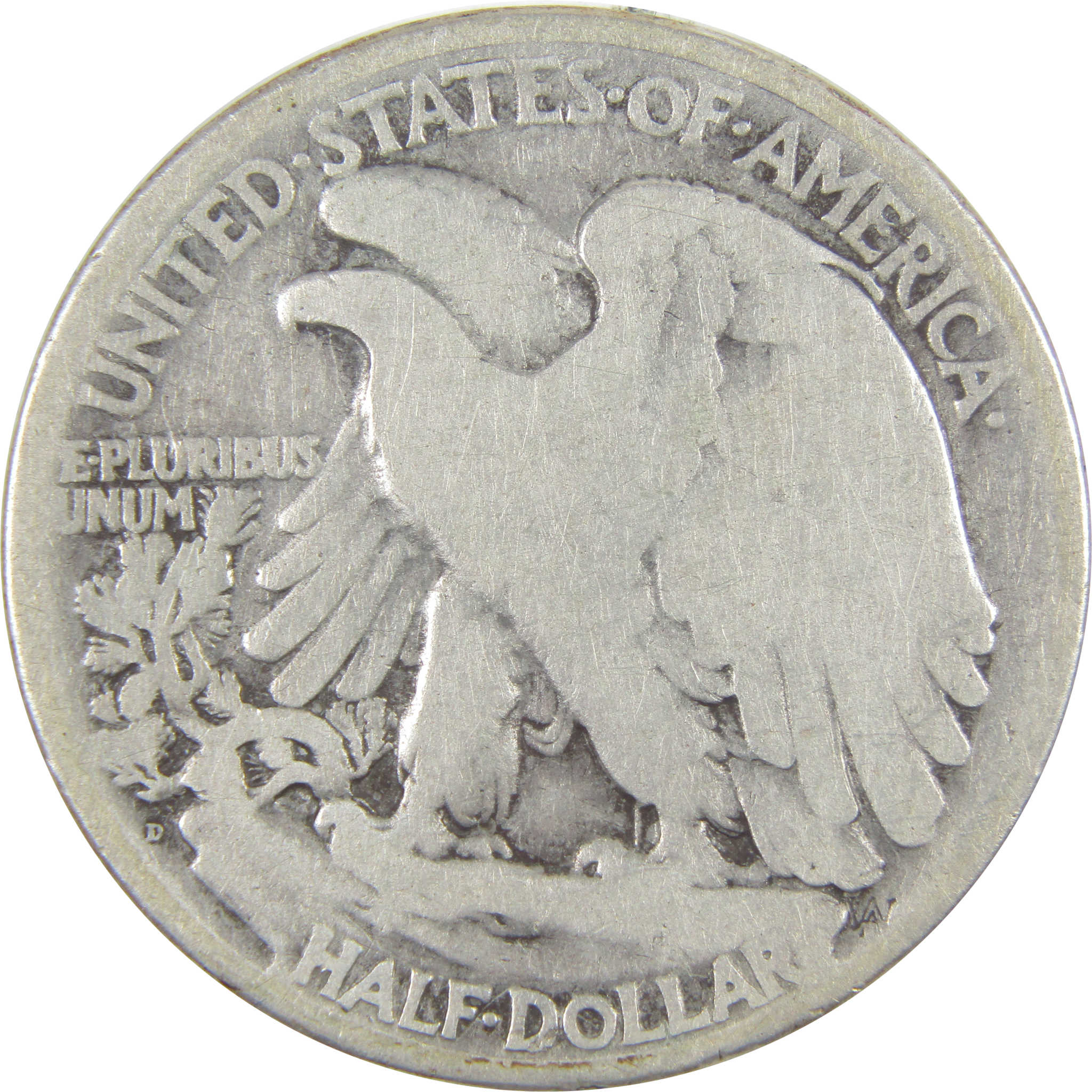 1921 D Liberty Walking Half Dollar VG Details Silver 50c SKU:I16661