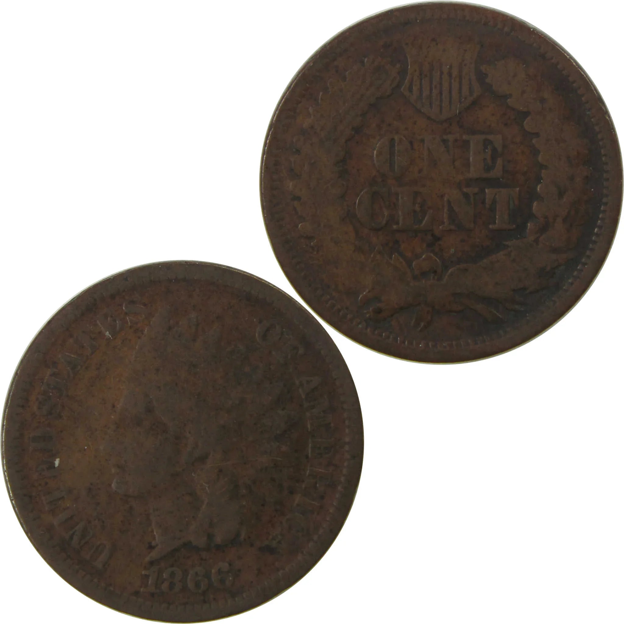 1866 Indian Head Cent G Good Penny 1c Coin SKU:CPC0573