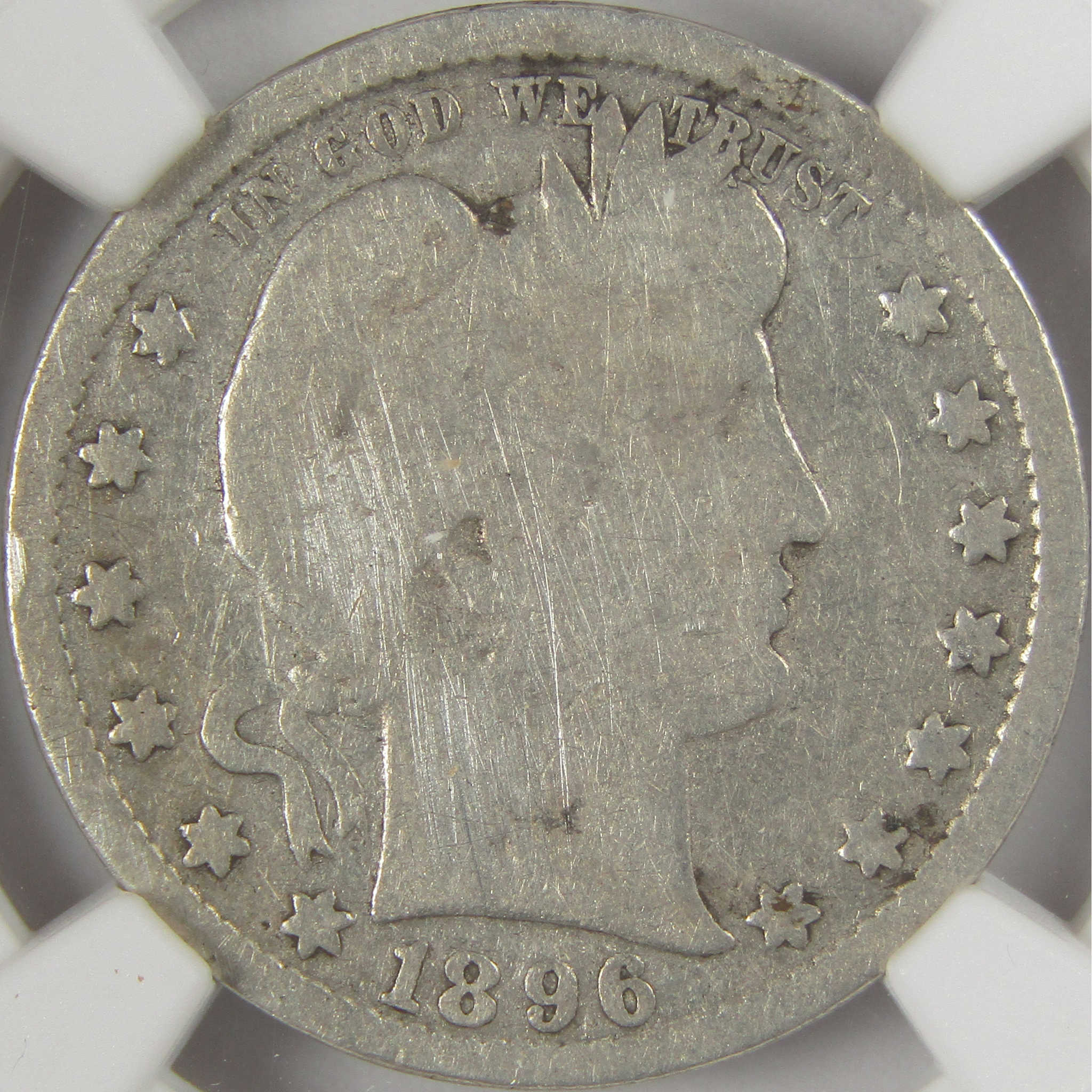 1896 S Barber Quarter G Good Details NGC Silver 25c Coin SKU:CPC0561