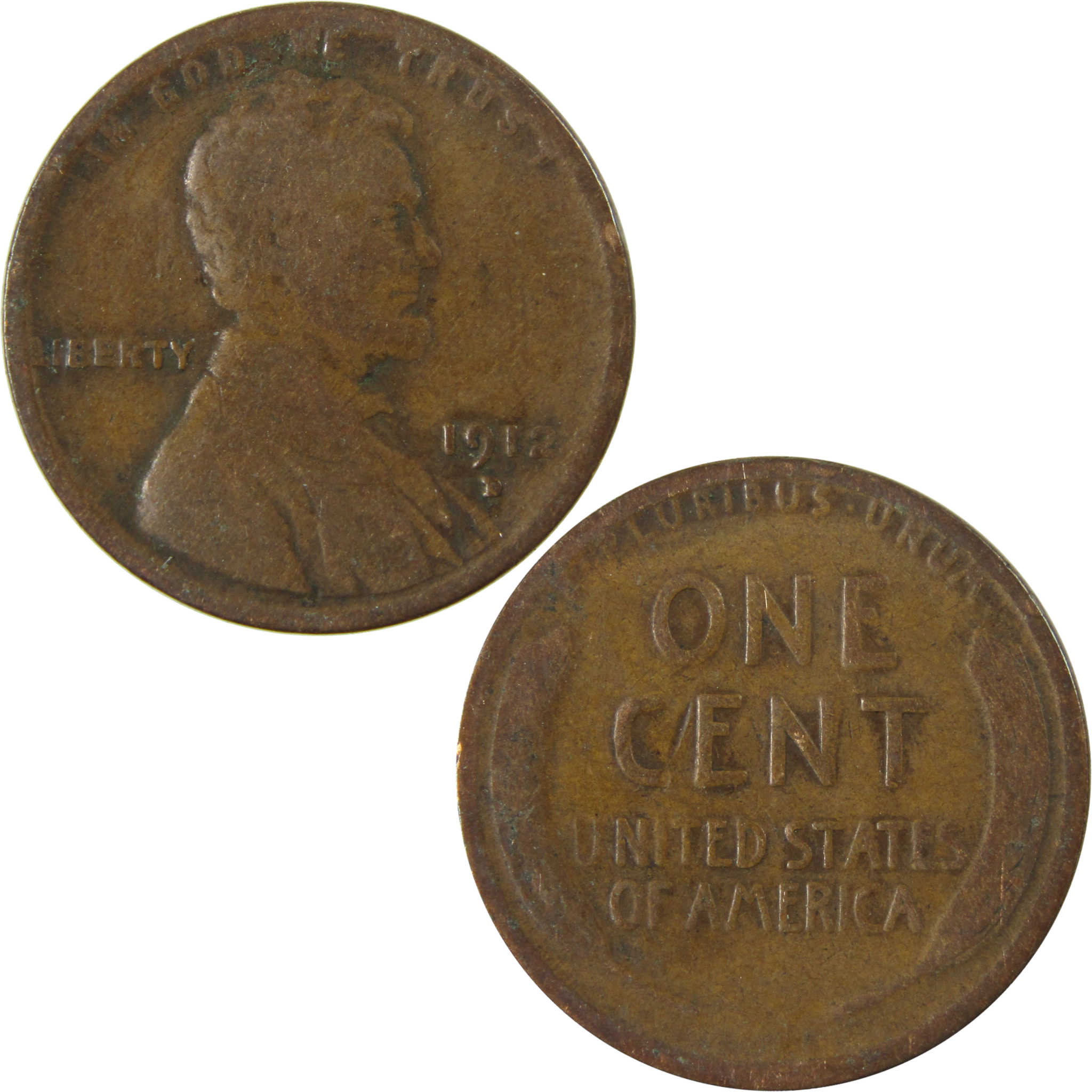 1912 D Lincoln Wheat Cent G Good Penny 1c Coin Collectible SKU:I27165