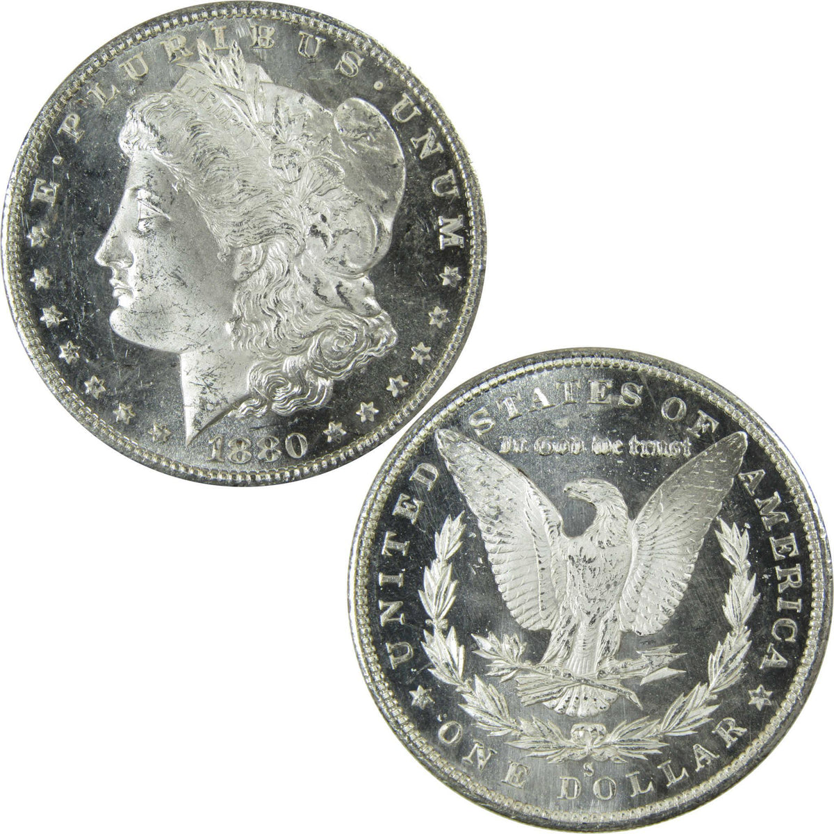 1880 S Morgan Silver $1 BU Choice Uncirculated Mint State SKU:CP639 - Morgan coin - Morgan silver dollar - Morgan silver dollar for sale - Profile Coins & Collectibles