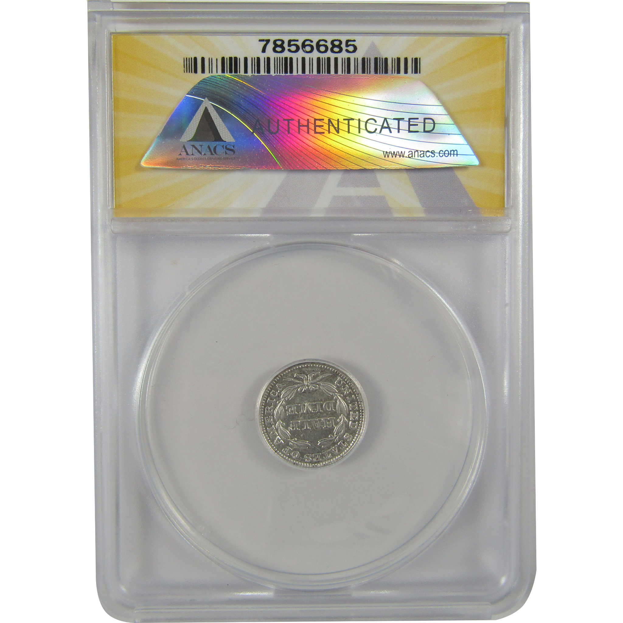 1853 Arrows Seated Liberty Half Dime AU 55 Details ANACS SKU:CPC0811