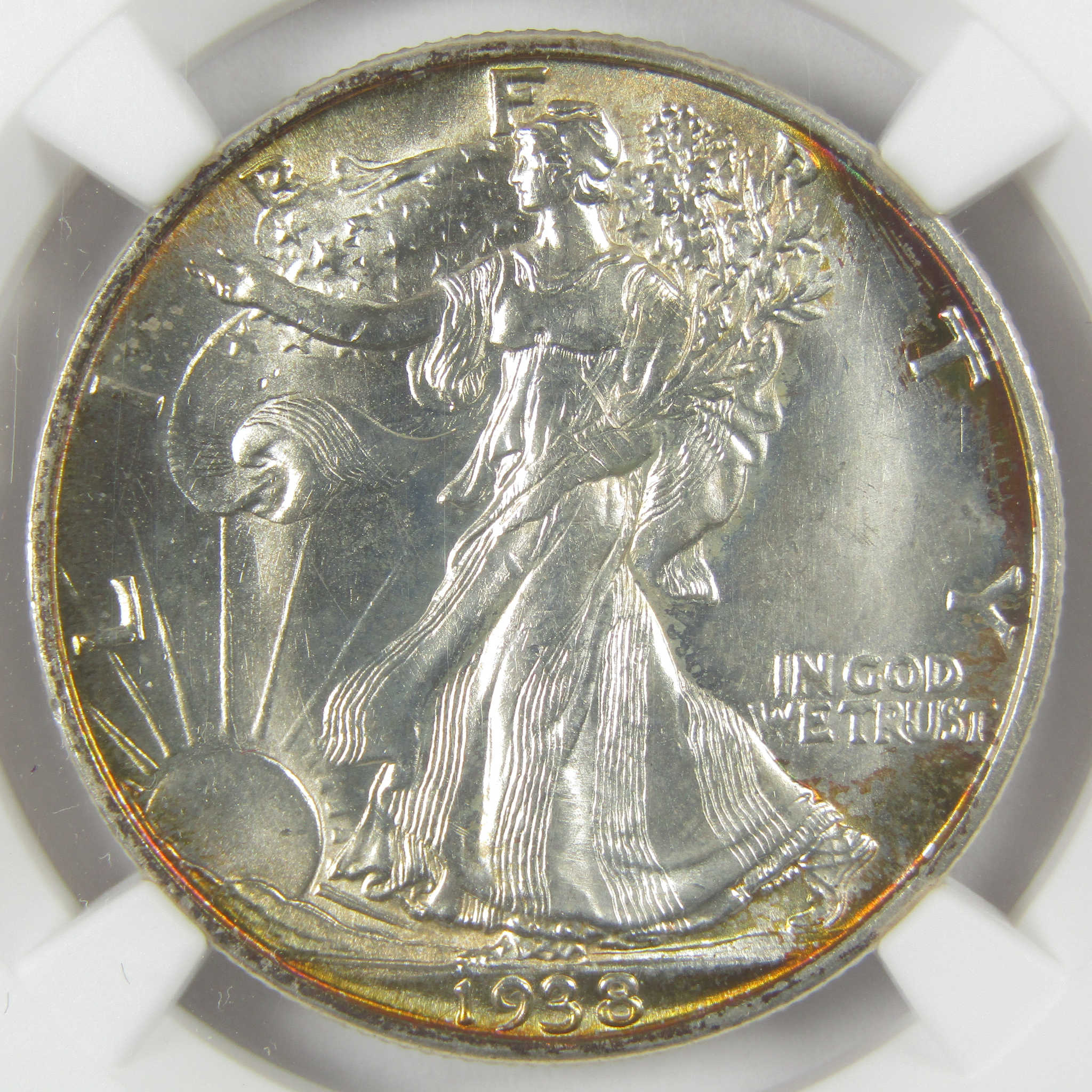 1938 D Liberty Walking Silver Half Dollar MS 64 NGC Uncirculated
