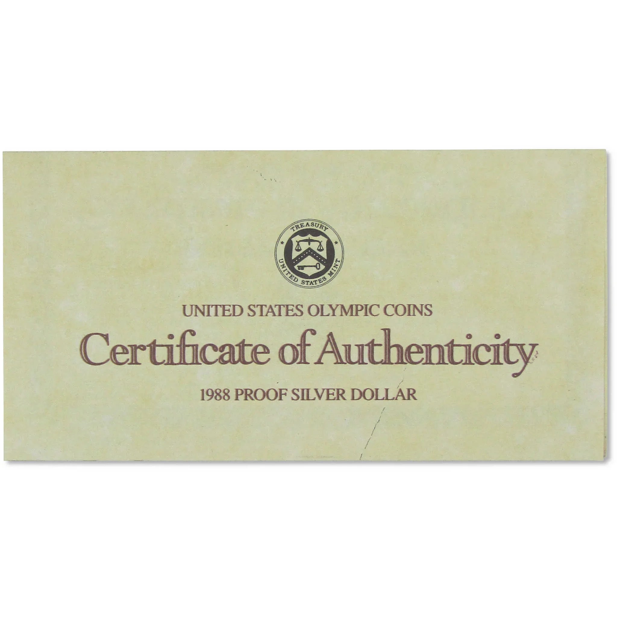 1988 S Seoul Olympiad Commemorative Silver Dollar Proof OGP COA