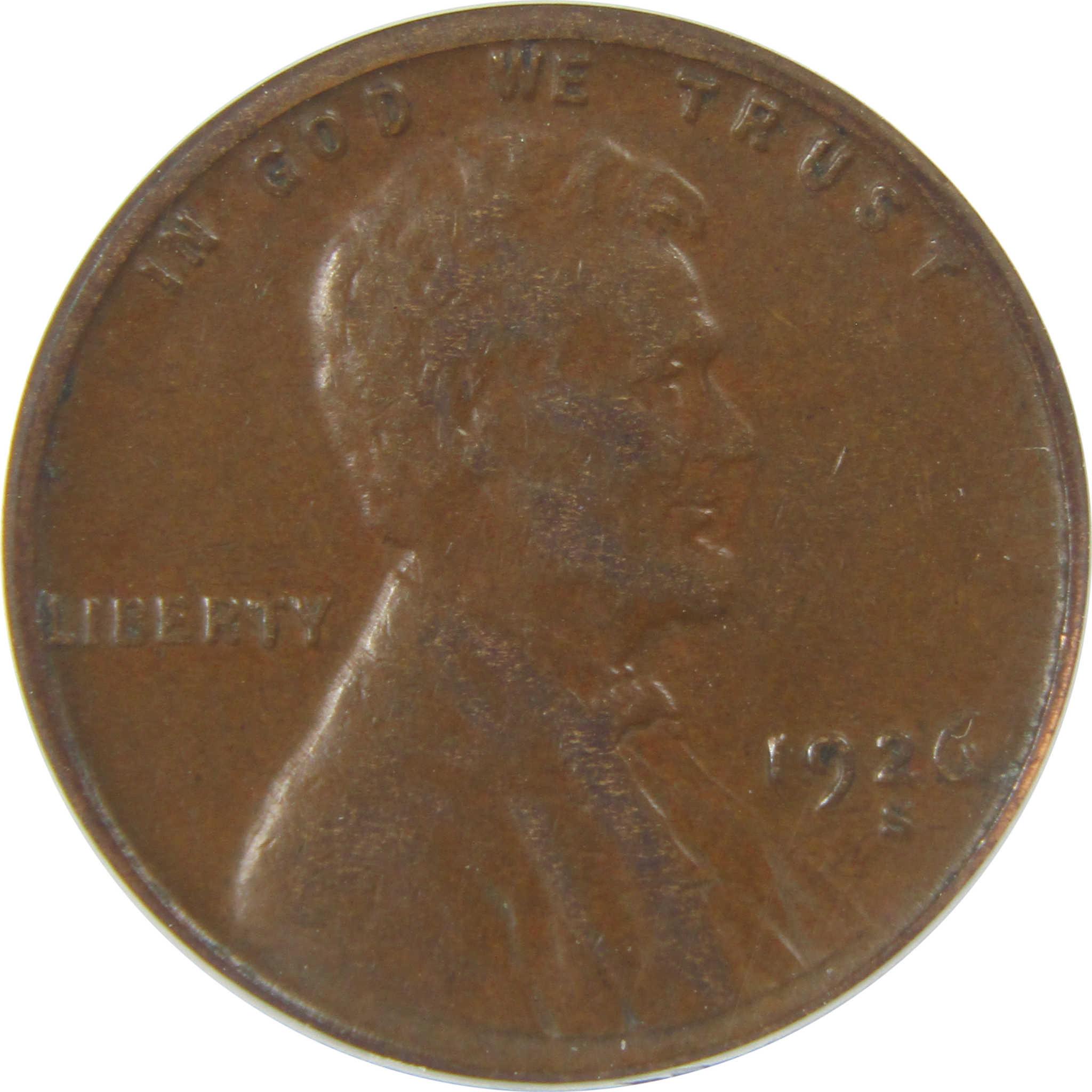 1926 S Lincoln Wheat Cent EF 40 ANACS Penny 1c Coin SKU:I22136