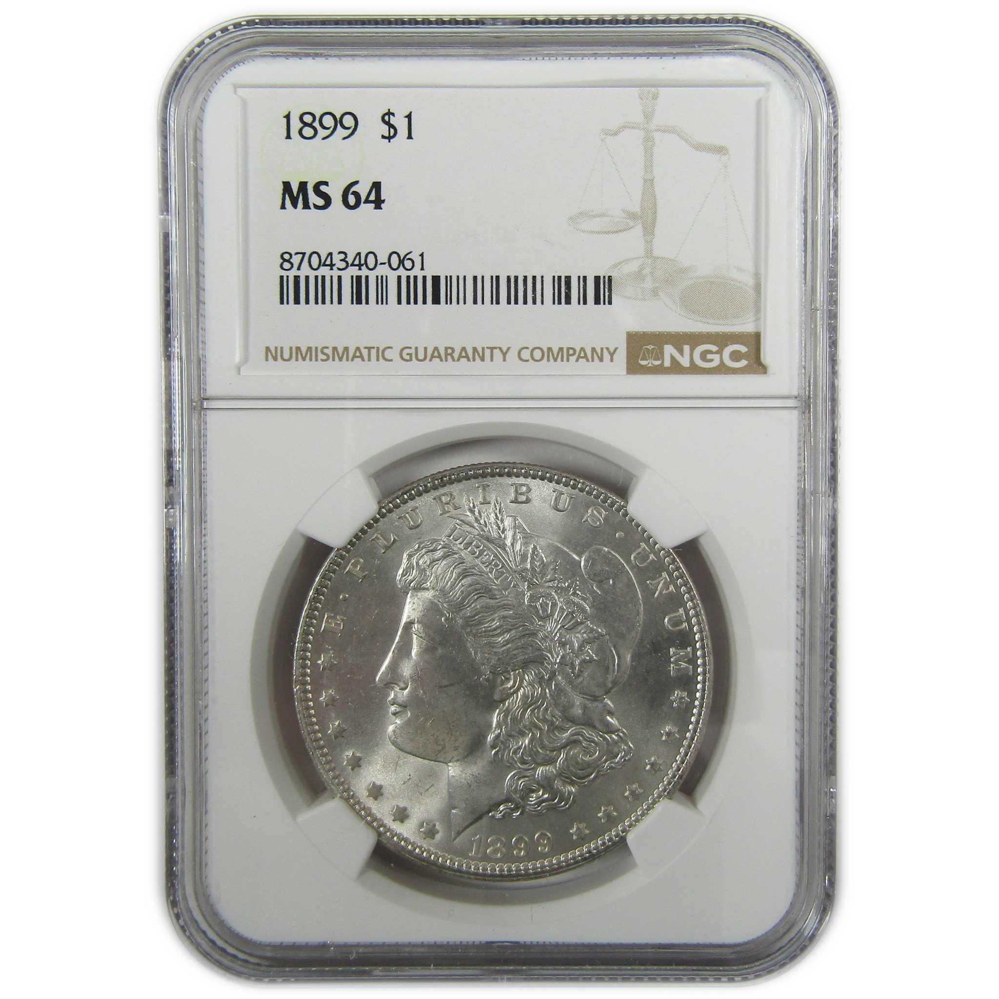 1899 Morgan Silver Dollar MS 64 NGC Uncirculated $1 Coin SKU:I27530 - Morgan coin - Morgan silver dollar - Morgan silver dollar for sale - Profile Coins & Collectibles