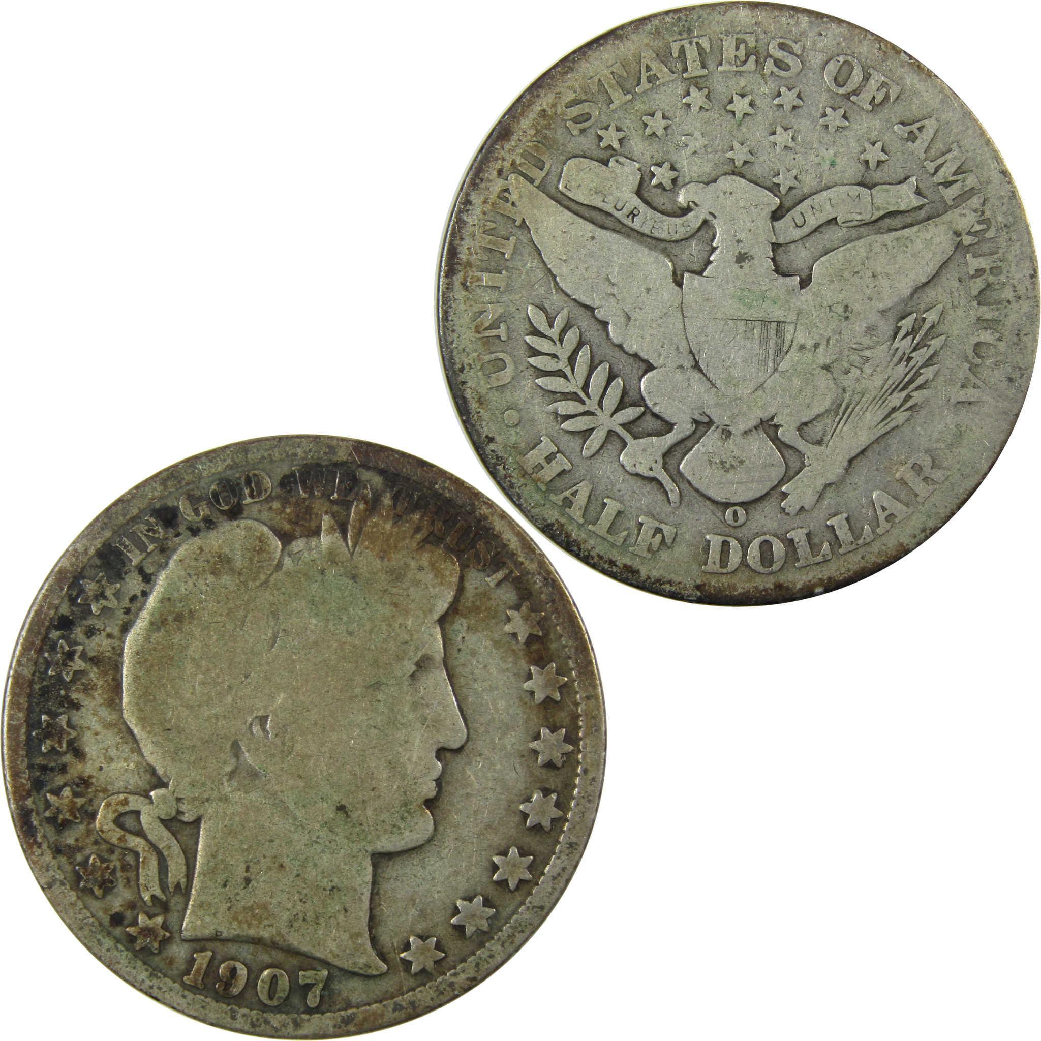 1907 O Barber Silver Half Dollar G Good Details 50c Coin SKU:I25820