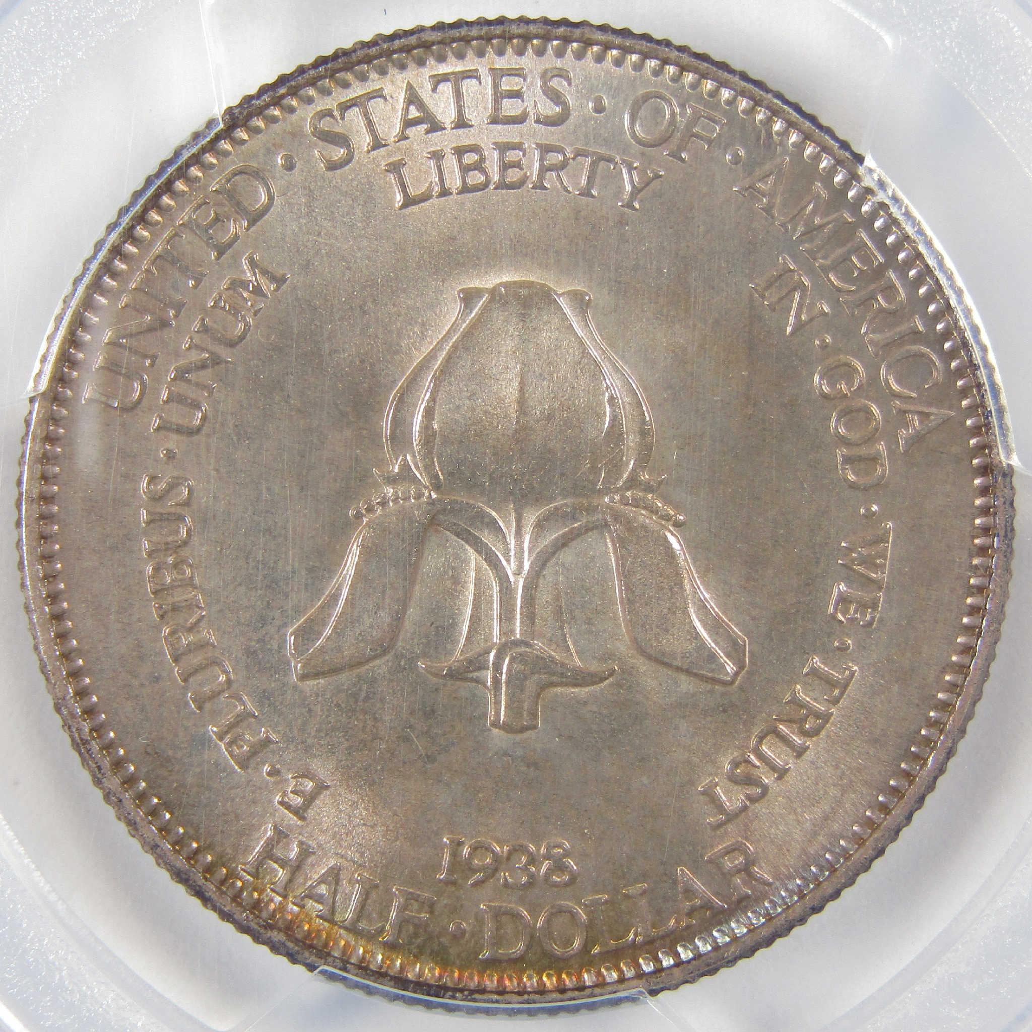1938 New Rochelle New York Commemorative Silver Half Dollar MS 65 PCGS