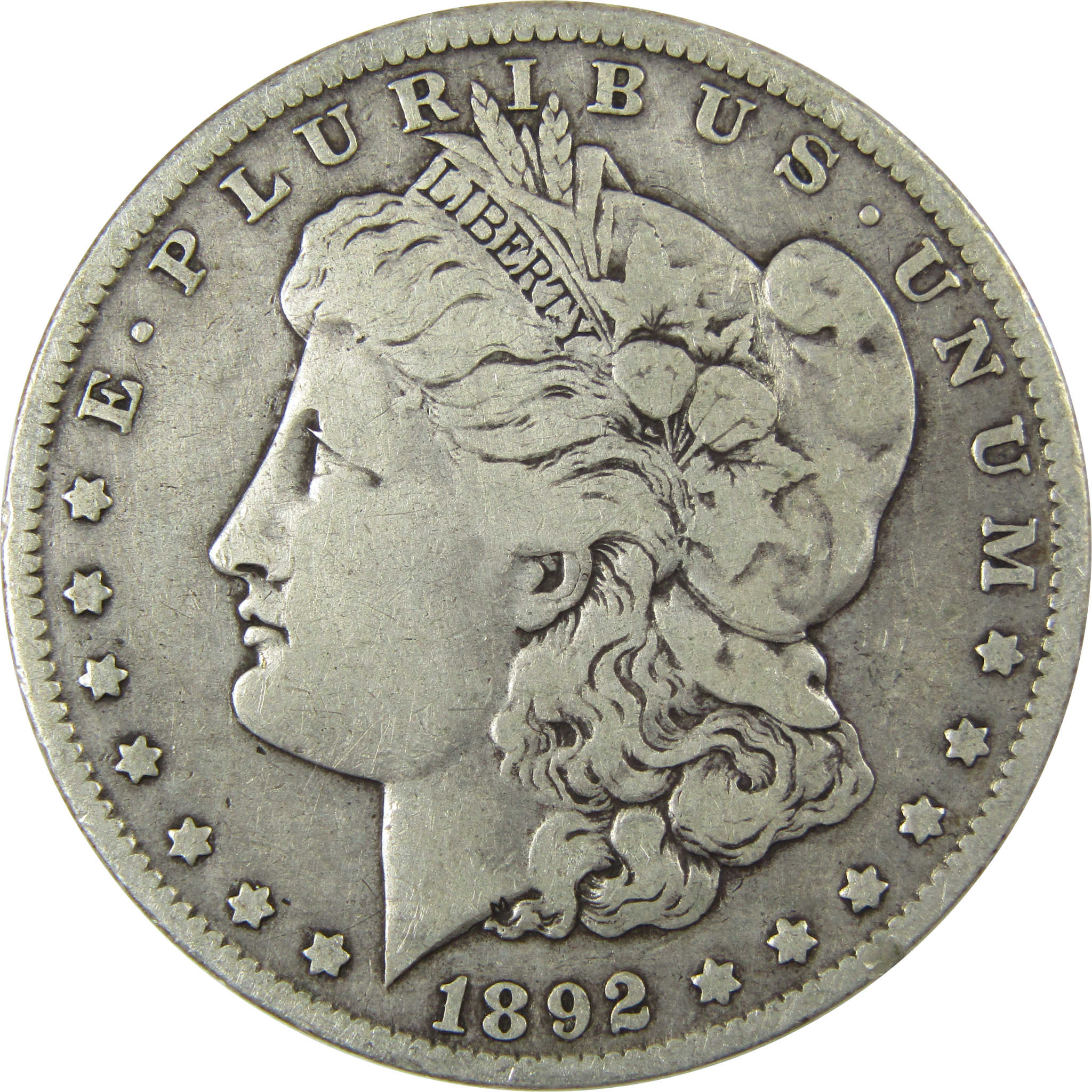 1892 O Morgan Silver Dollar F Fine Details $1 Coin SKU:I26007