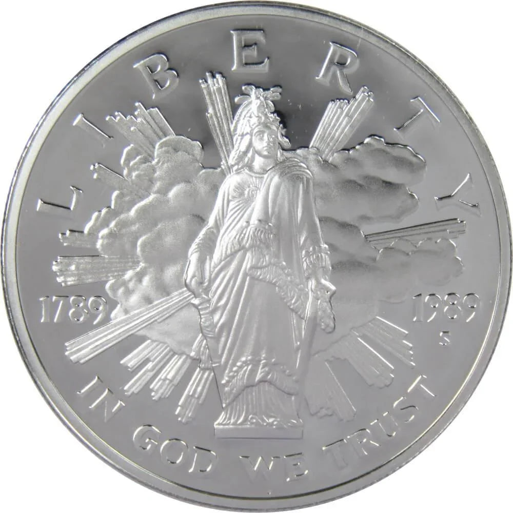 1989 S Congress Bicentennial Commemorative Silver Dollar Proof $1 Coin