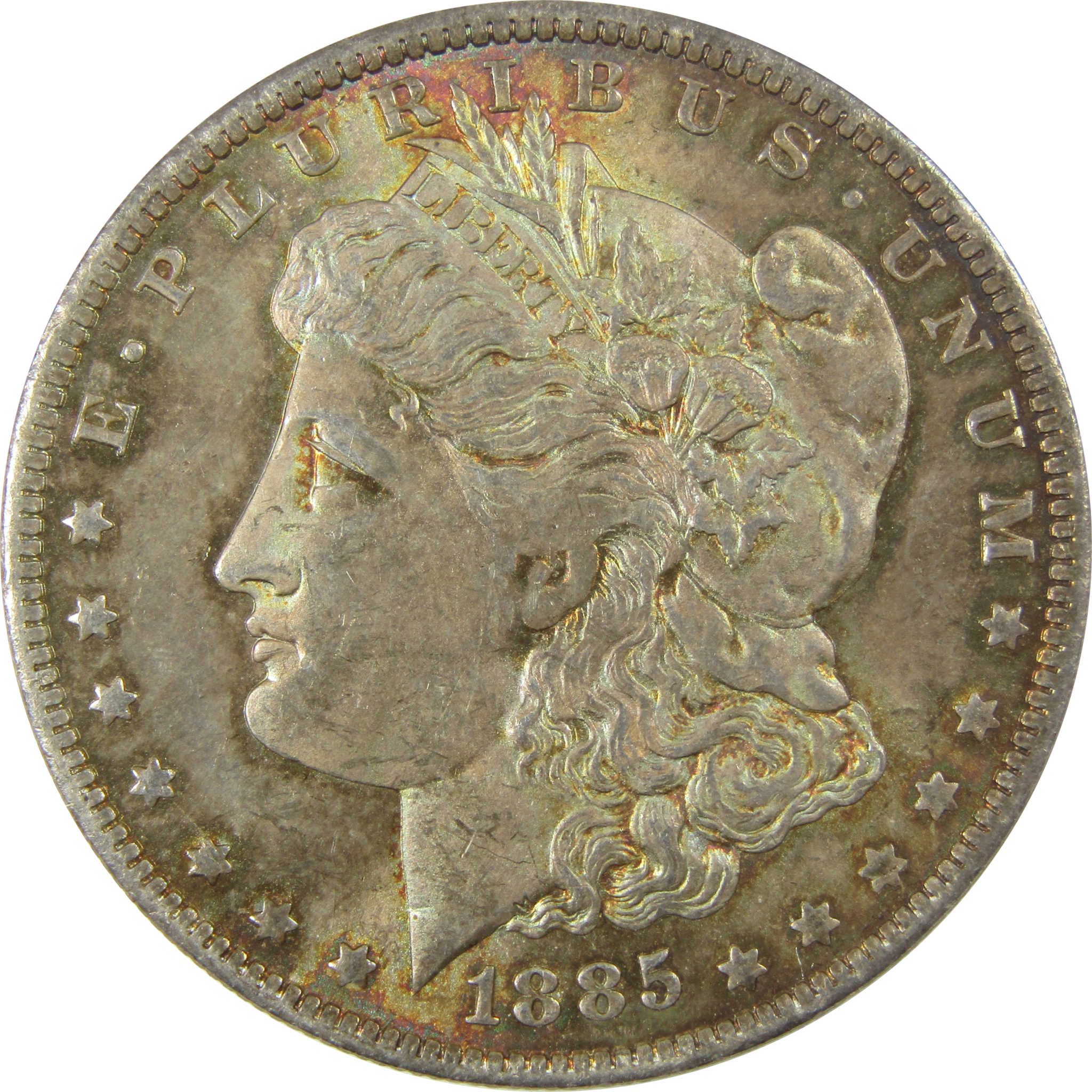 1885 O Morgan Silver Dollar Uncirculated Mint State Toned SKU:CP1410