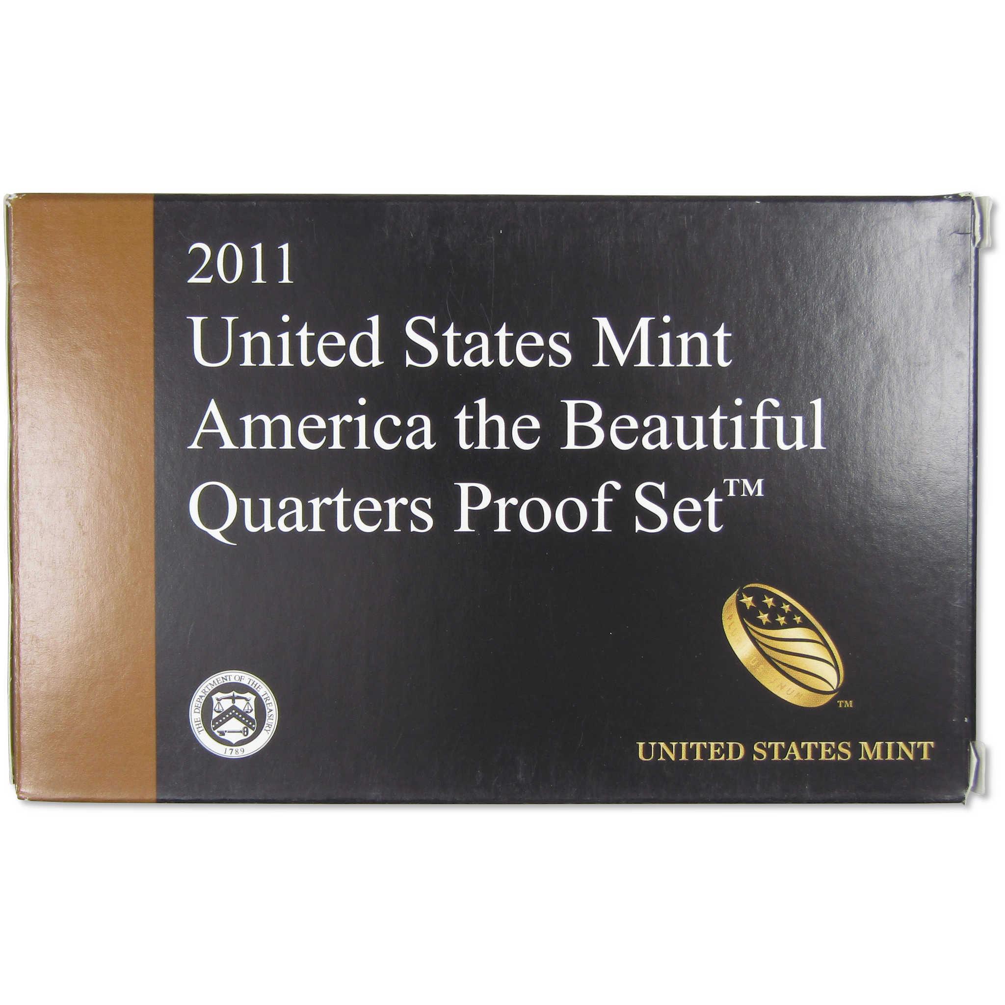 2011 America the Beautiful Quarter Clad Proof Set U.S. Mint OGP COA