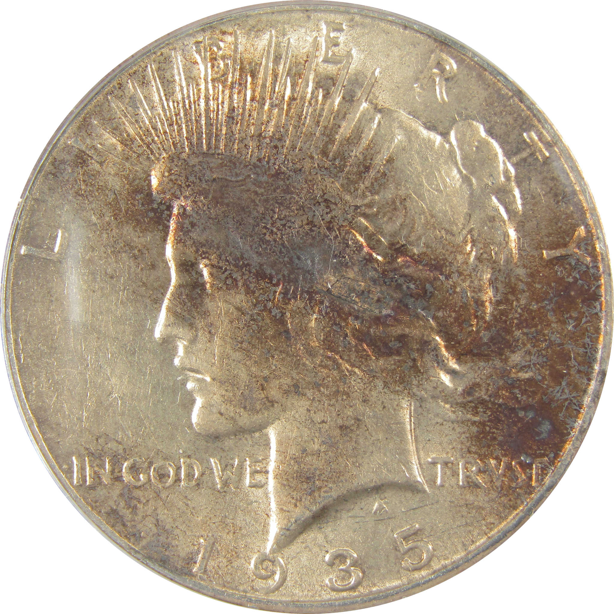 1935 S Peace Dollar AU 50 Details ANACS Silver $1 Coin SKU:I21627