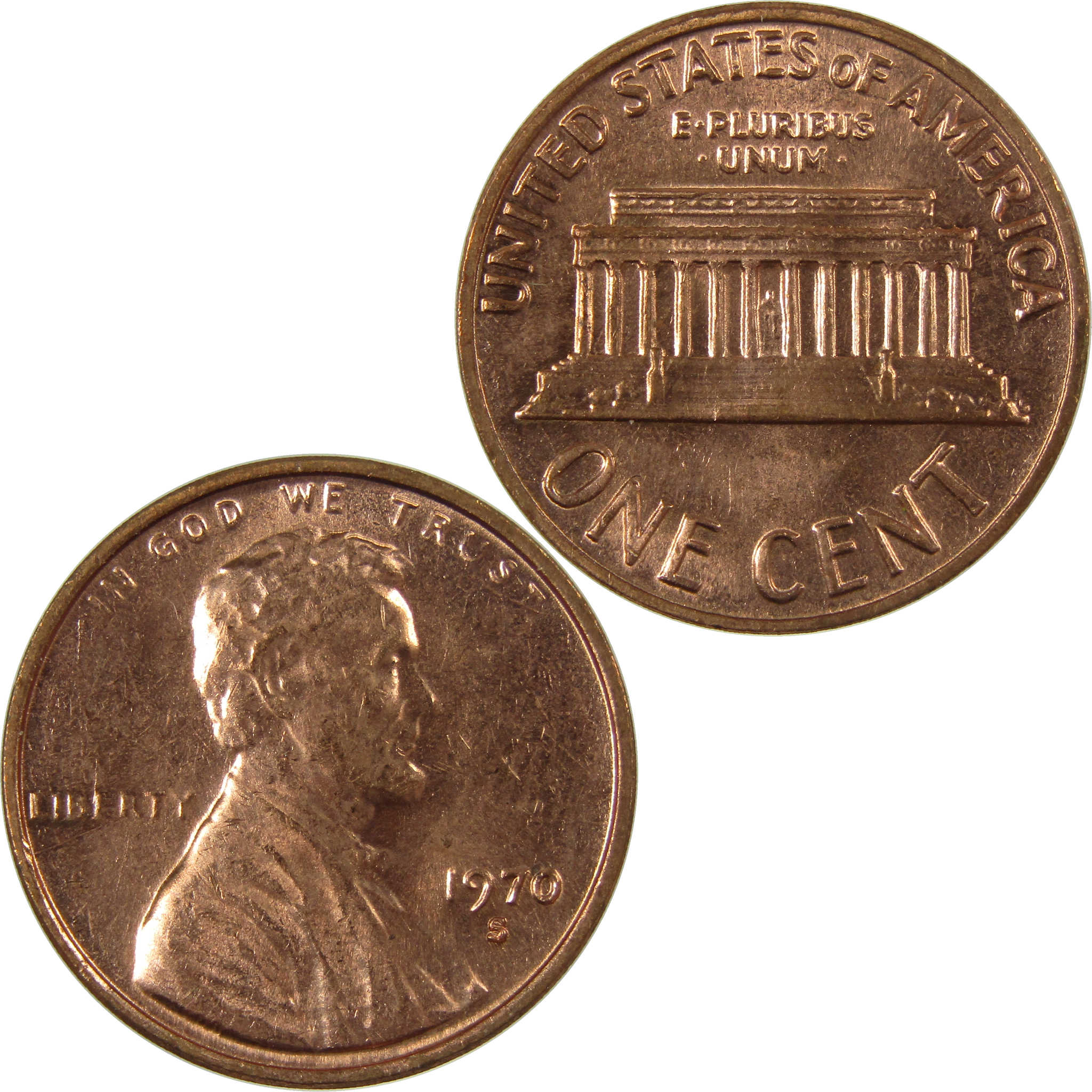 1970 S Small Date Lincoln Memorial Cent Uncirculated SKU:I27840