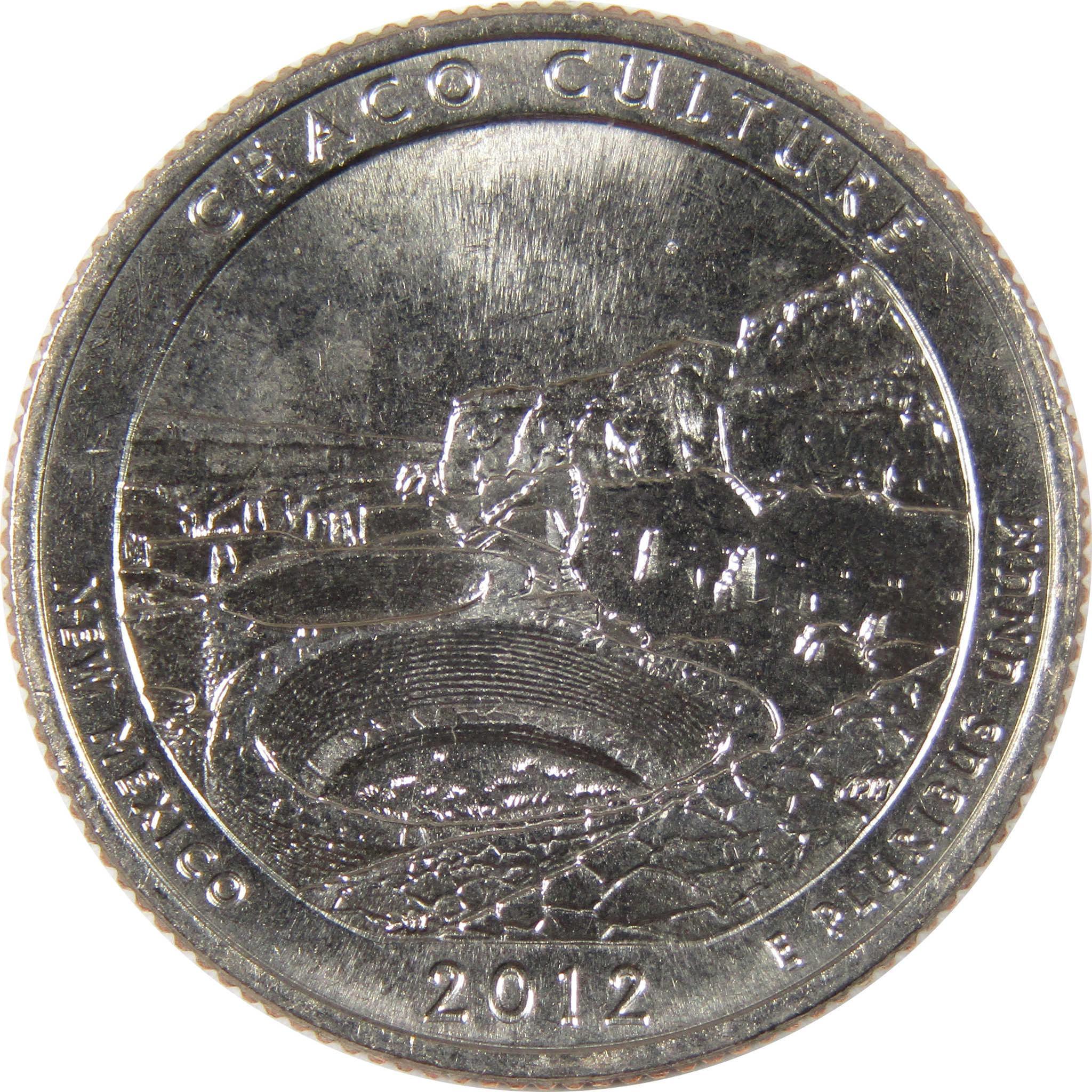 2012 Chaco Culture New Mexico quarter featuring an ancient amphitheater design