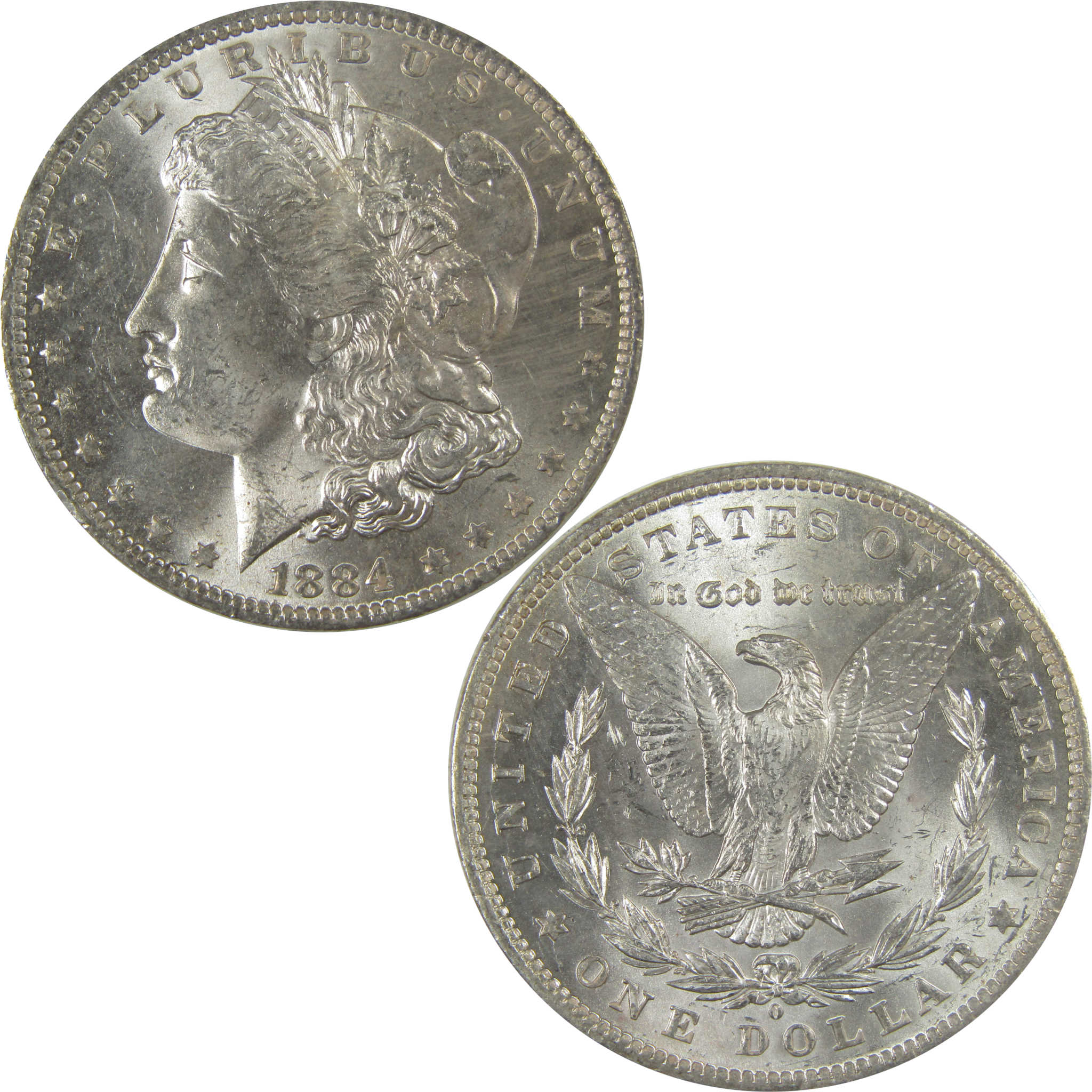1884 O Morgan Dollar Uncirculated Silver $1 Coin SKU:CPC1127 - Morgan coin - Morgan silver dollar - Morgan silver dollar for sale - Profile Coins & Collectibles