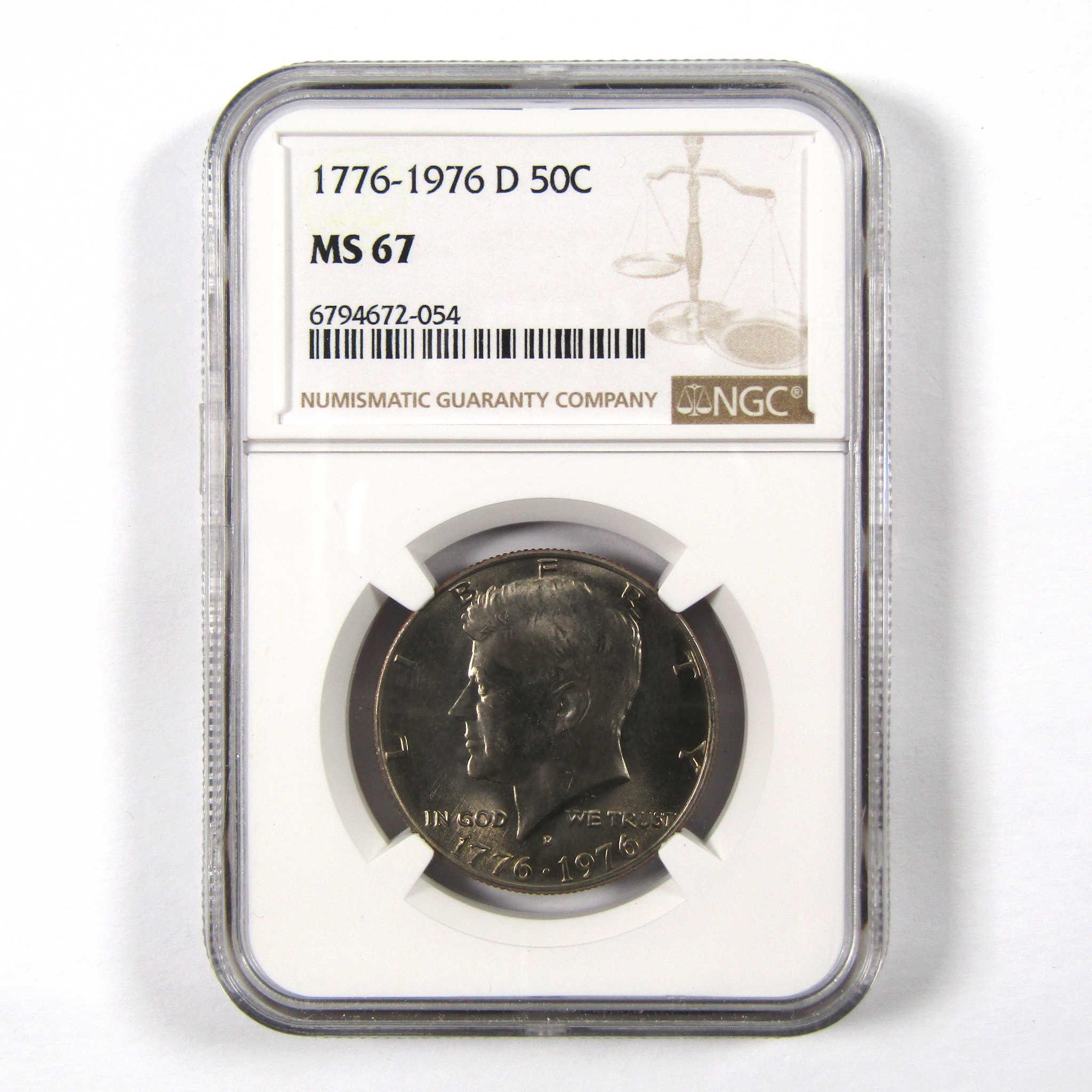 1976 D Kennedy Bicentennial 50c MS 67 NGC Clad Unc SKU:I9805