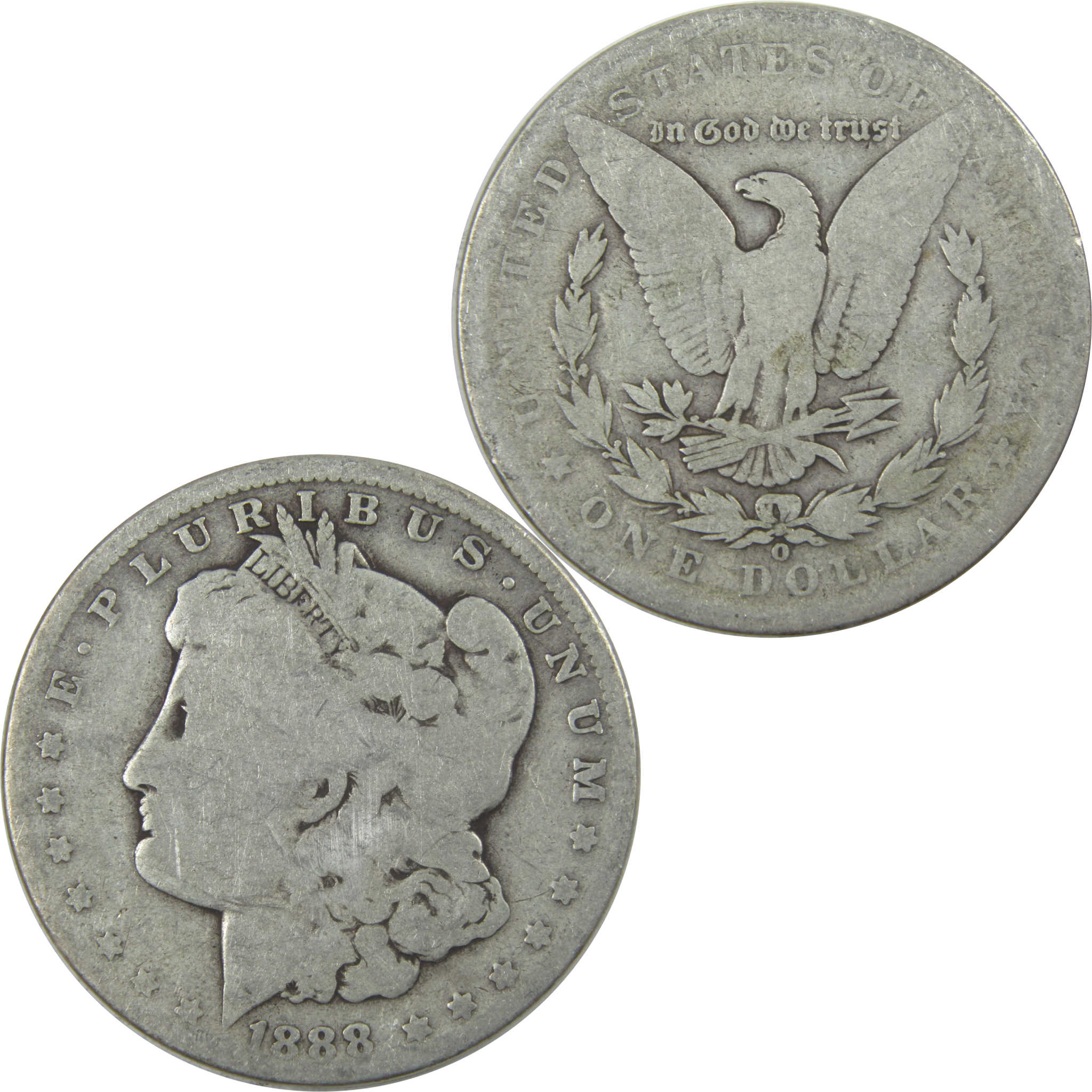 1888 O Morgan Dollar G Good Silver $1 Coin SKU:I15484 - Morgan coin - Morgan silver dollar - Morgan silver dollar for sale - Profile Coins & Collectibles