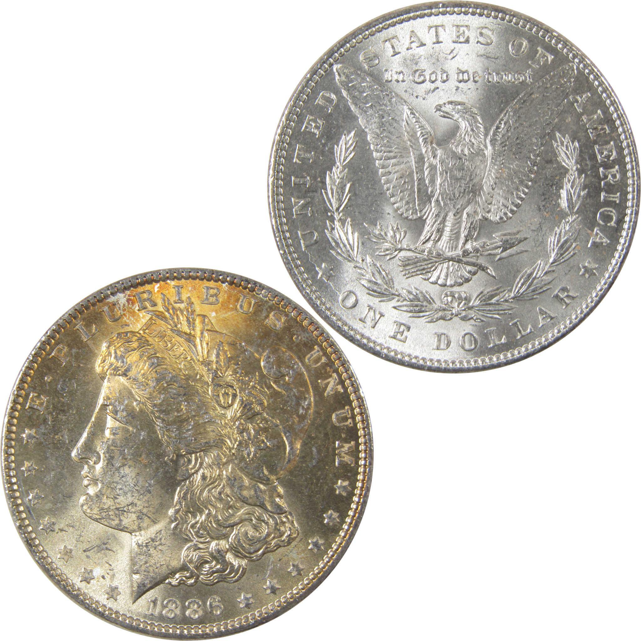 1886 Morgan Silver Dollar BU Choice Uncirculated Toned SKU:I24413